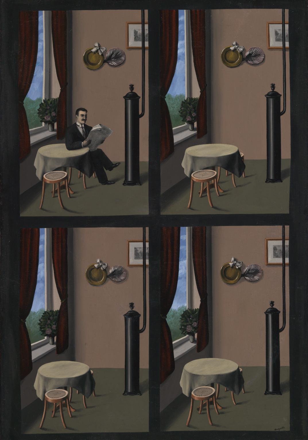 Man with a Newspaper by René Magritte