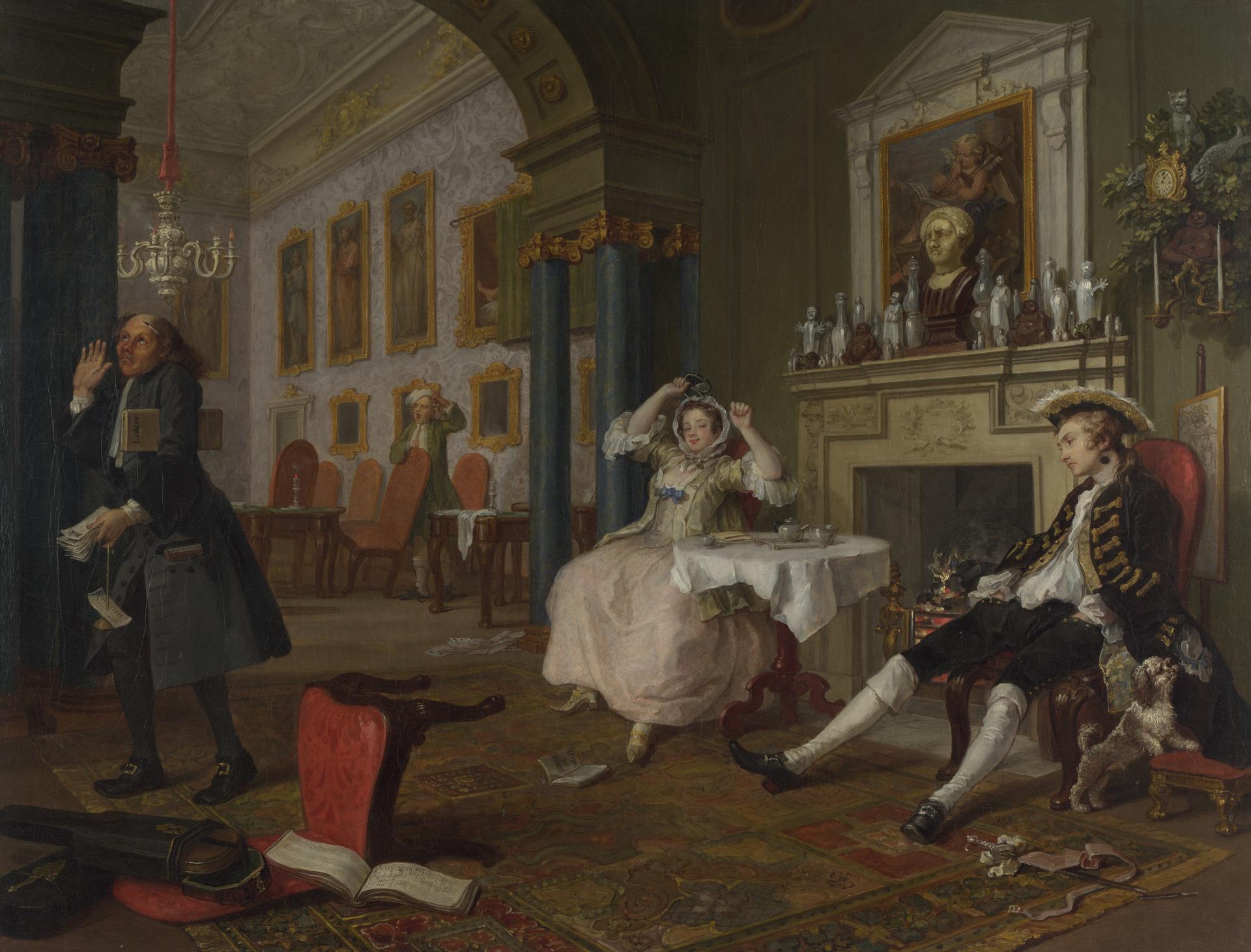 Marriage A-la-Mode: 2, The Tête à Tête by William Hogarth