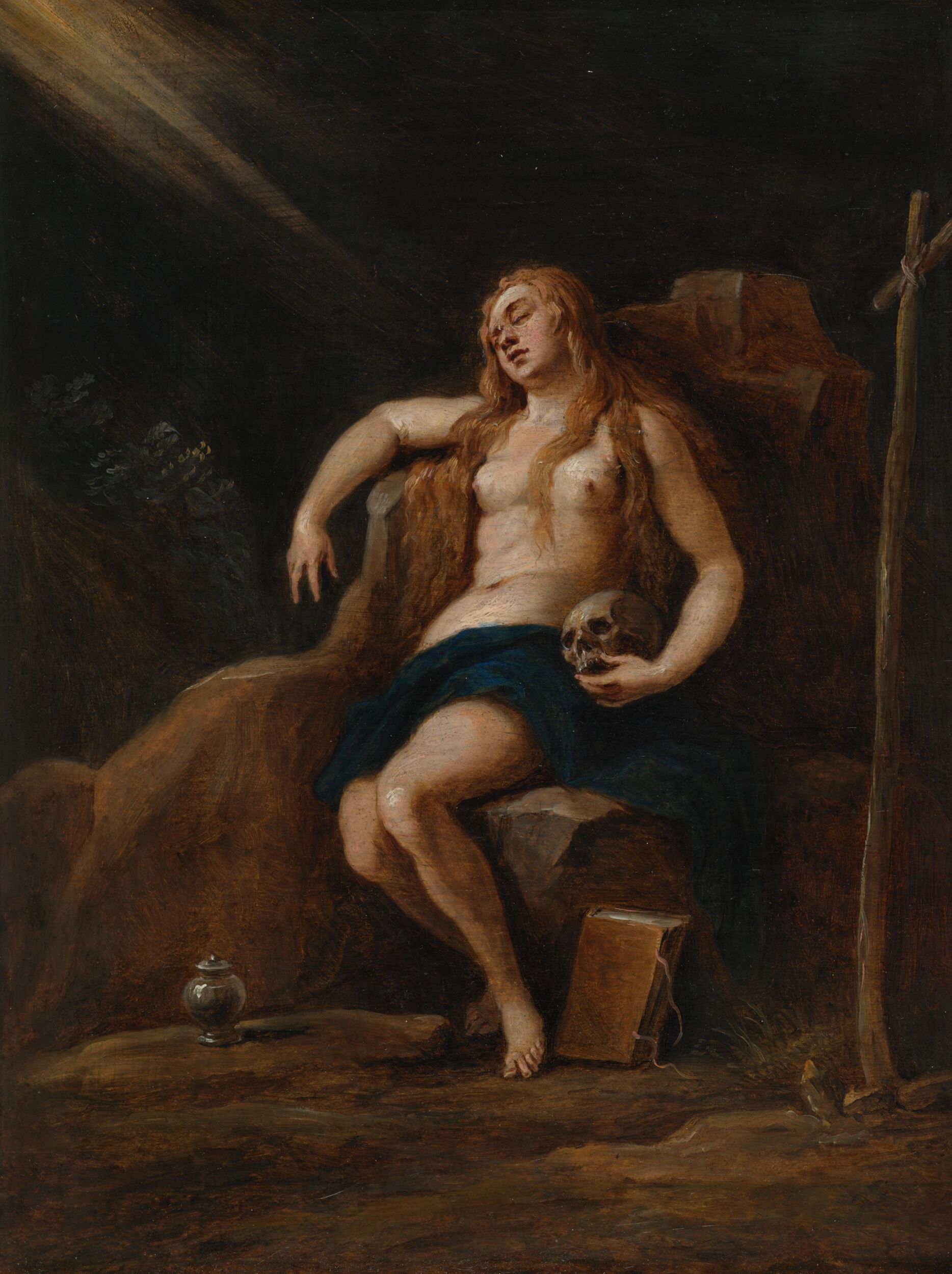 Mary Magdalene in the Wilderness (after Palma Giovane) by David Teniers II
