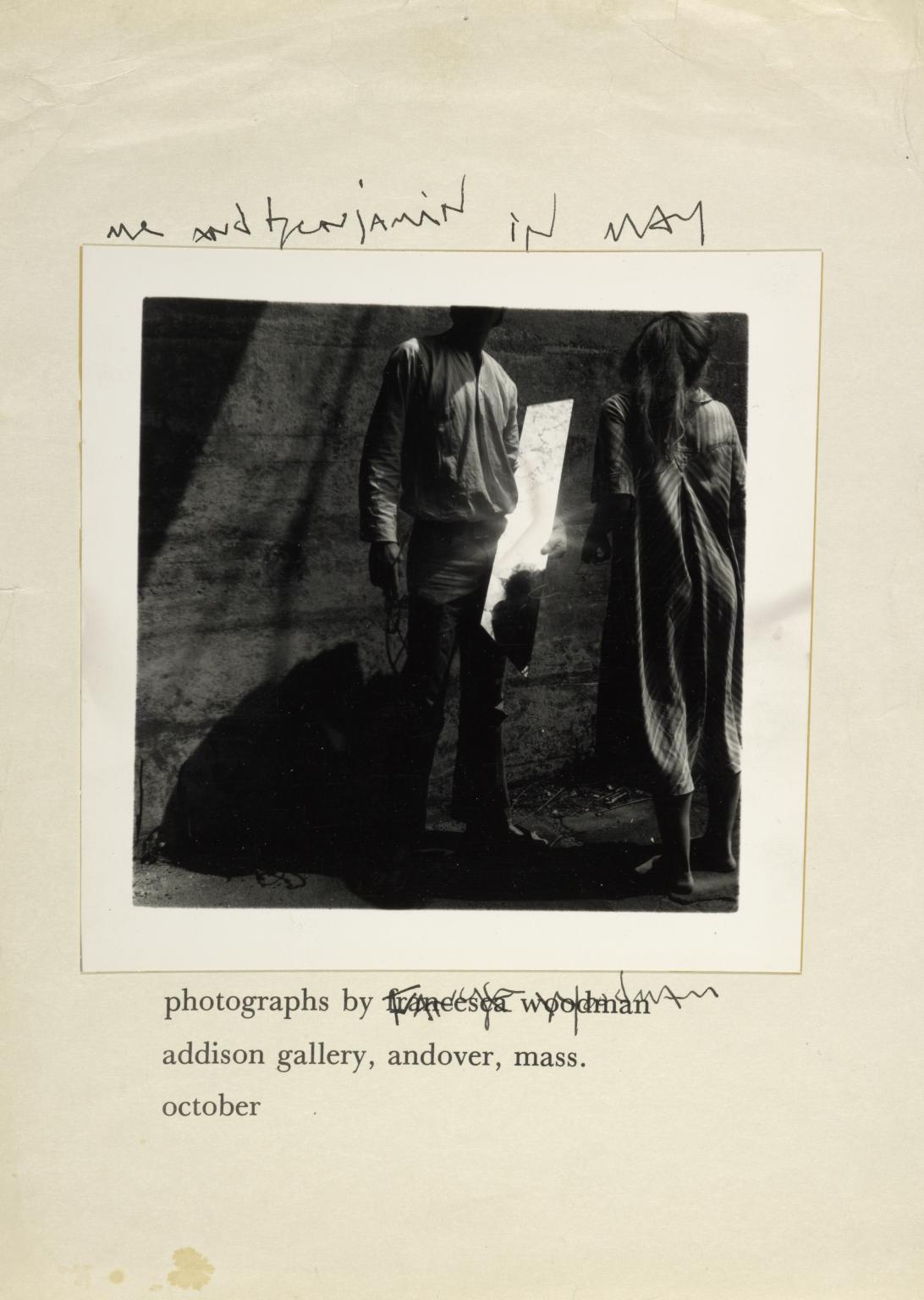 Me and Benjamin in May by Francesca Woodman