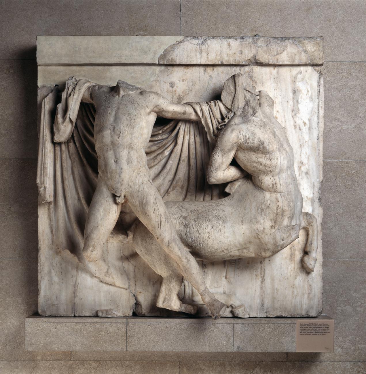 Metope of a Centaur and Lapith