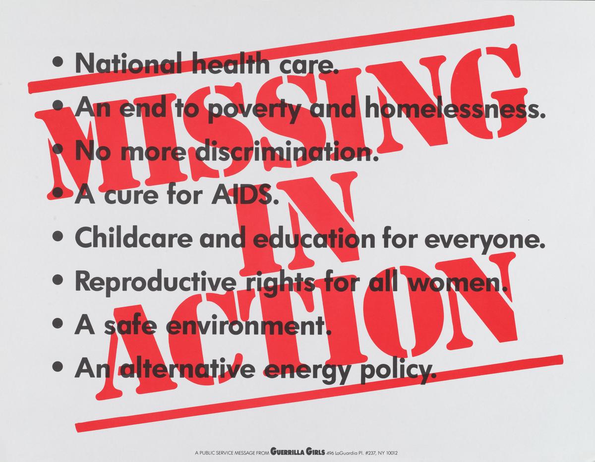 Missing in Action by Guerrilla Girls