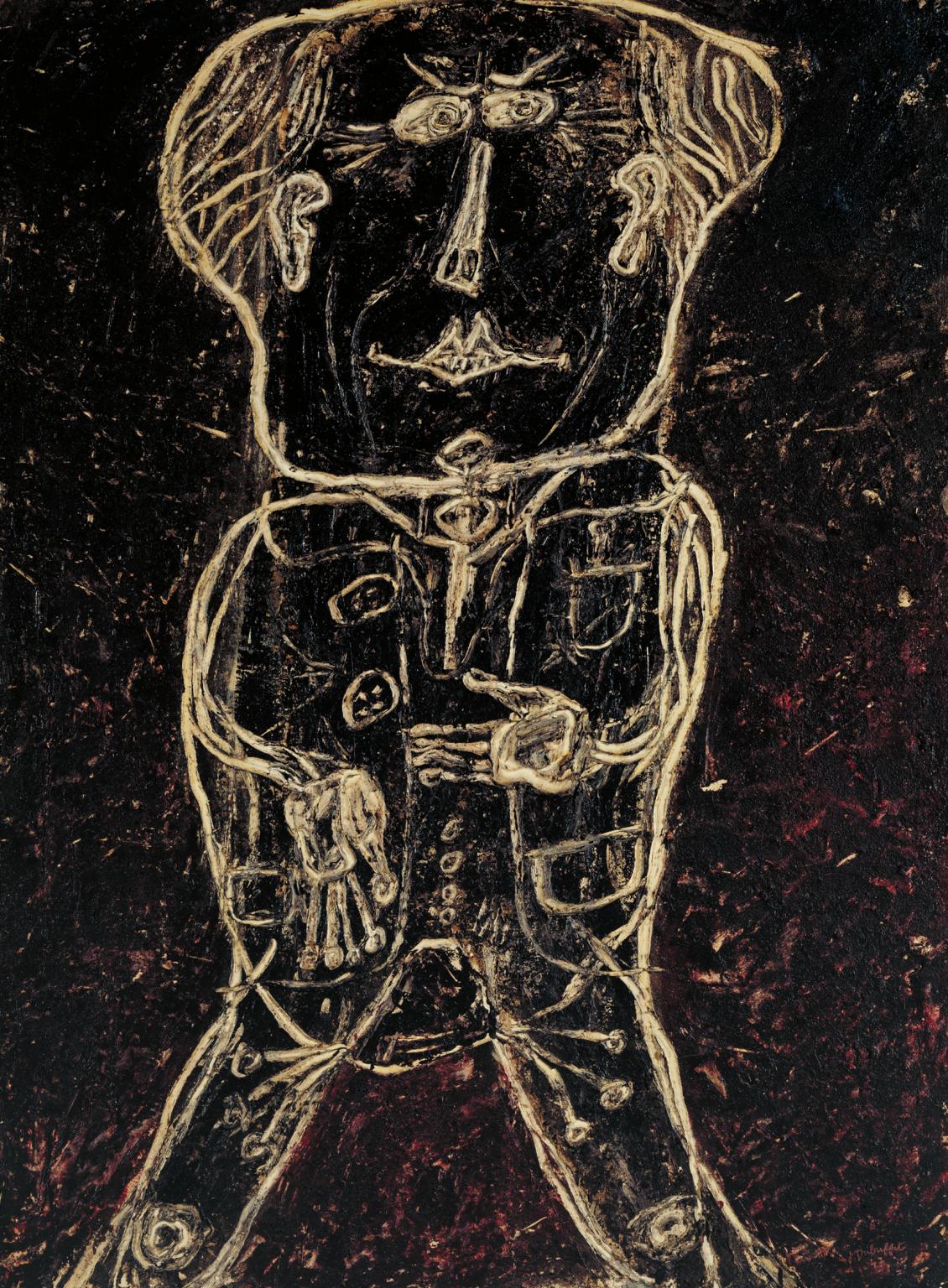 Monsieur Plume with Creases in his Trousers (Portrait of Henri Michaux) by Jean Dubuffet