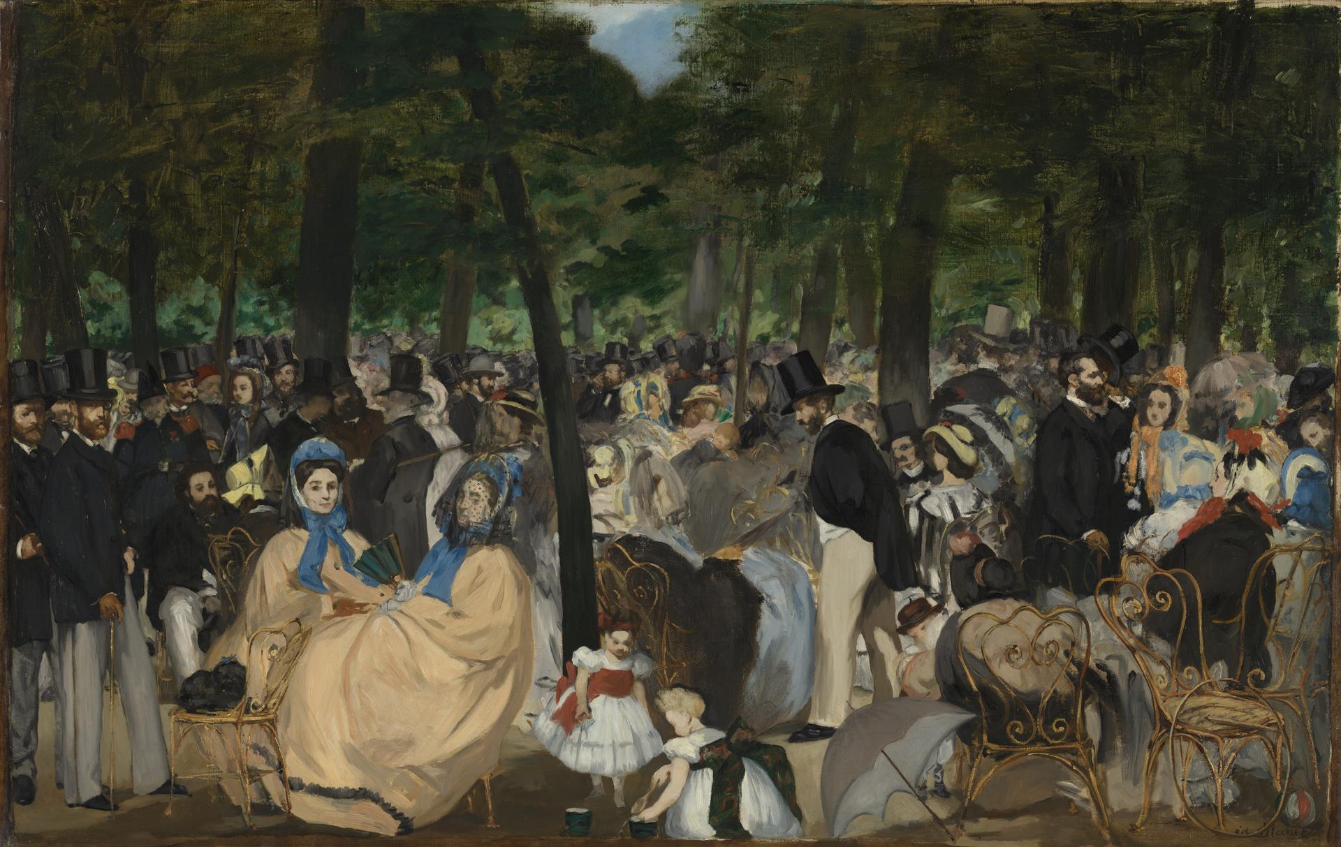 Music in the Tuileries Gardens by Edouard Manet