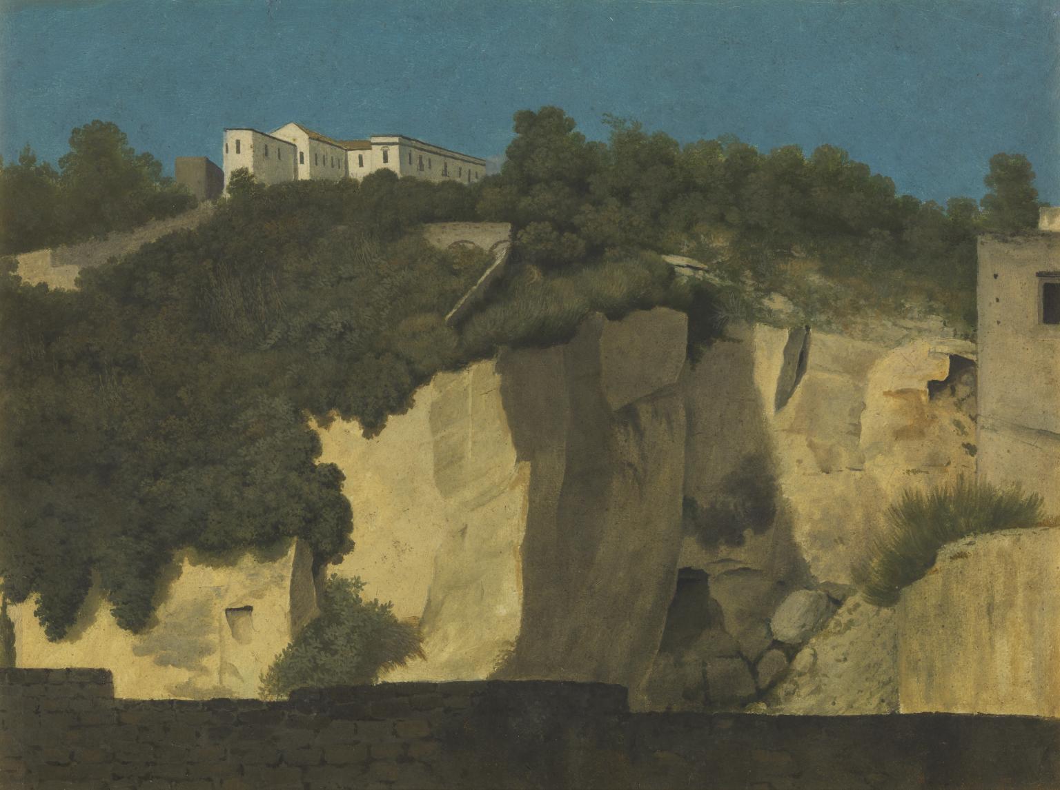 Naples: Buildings on a Cliff Top by Thomas Jones