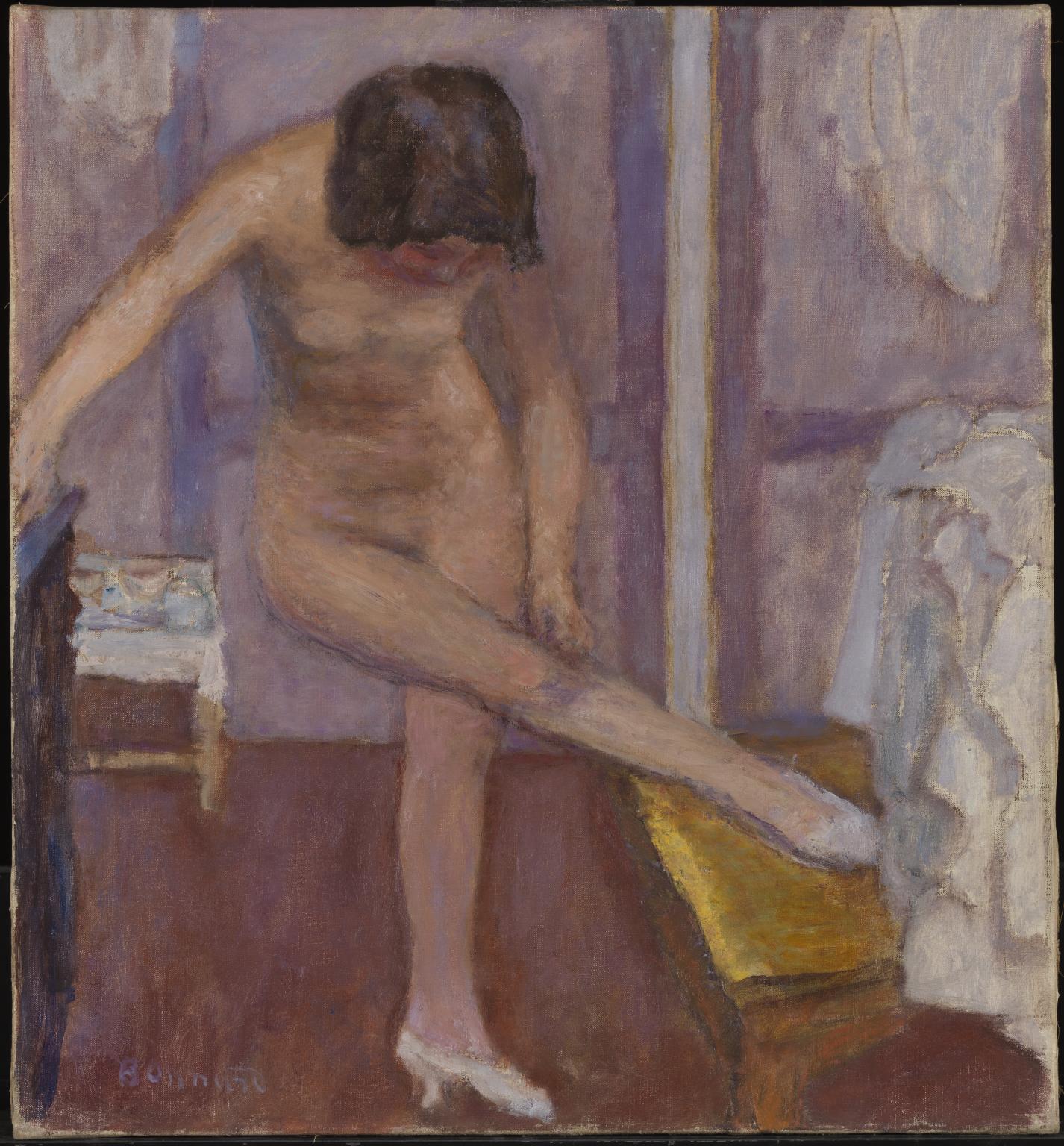 Nude Bending Down by Pierre Bonnard