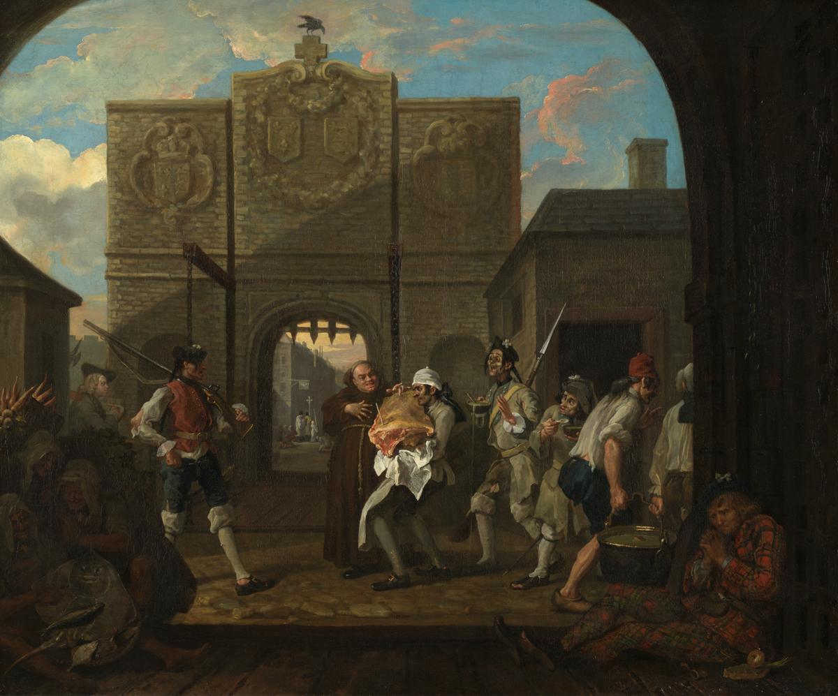 O the Roast Beef of Old England (‘The Gate of Calais’) by William Hogarth