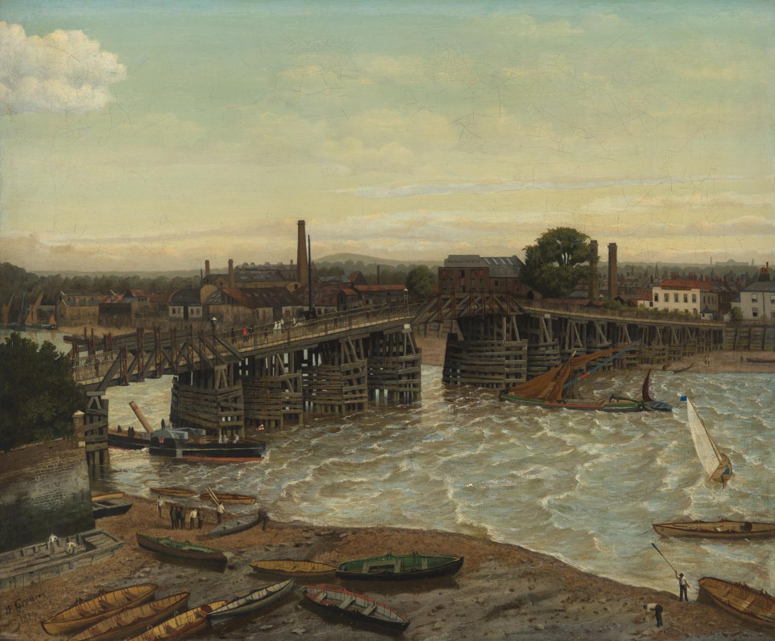 Old Battersea Bridge by Walter Greaves