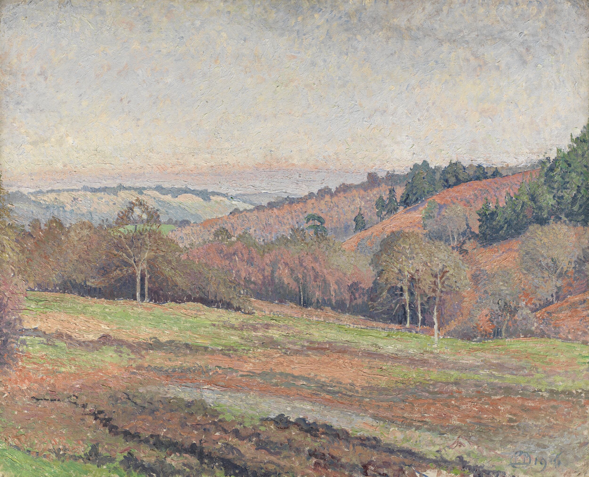 Old Mark's Field, Coldharbour, Surrey by Lucien Pissarro