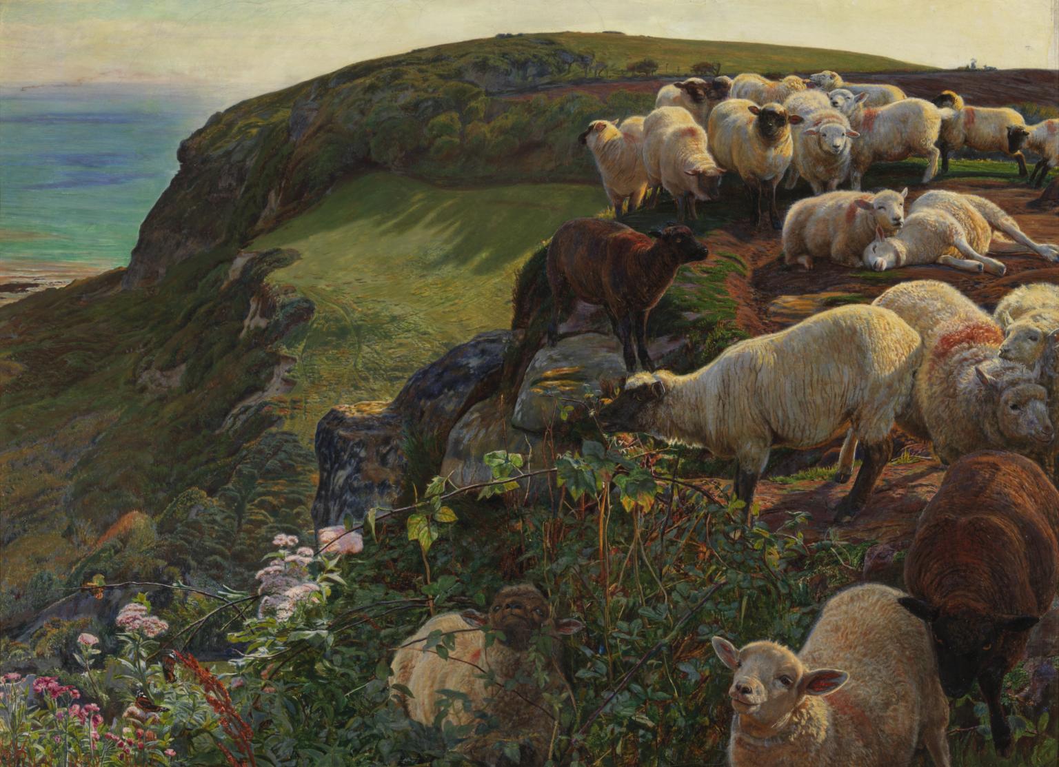 Our English Coasts, 1852 (‘Strayed Sheep’) by William Holman Hunt