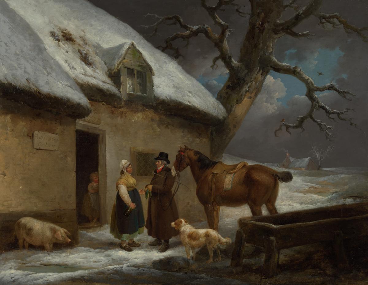 Outside an Inn, Winter by George Morland