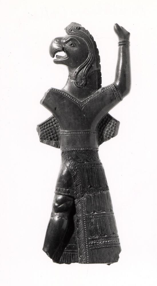Pair of griffin-demon figures
