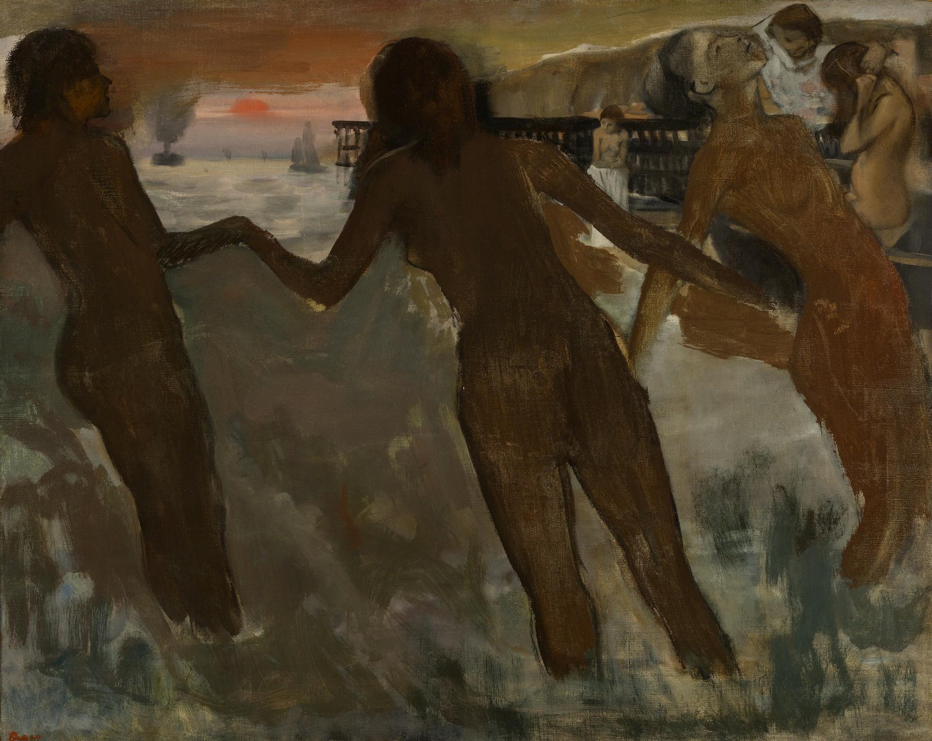 Peasant Girls bathing in the Sea at Dusk by Hilaire-Germain-Edgar Degas
