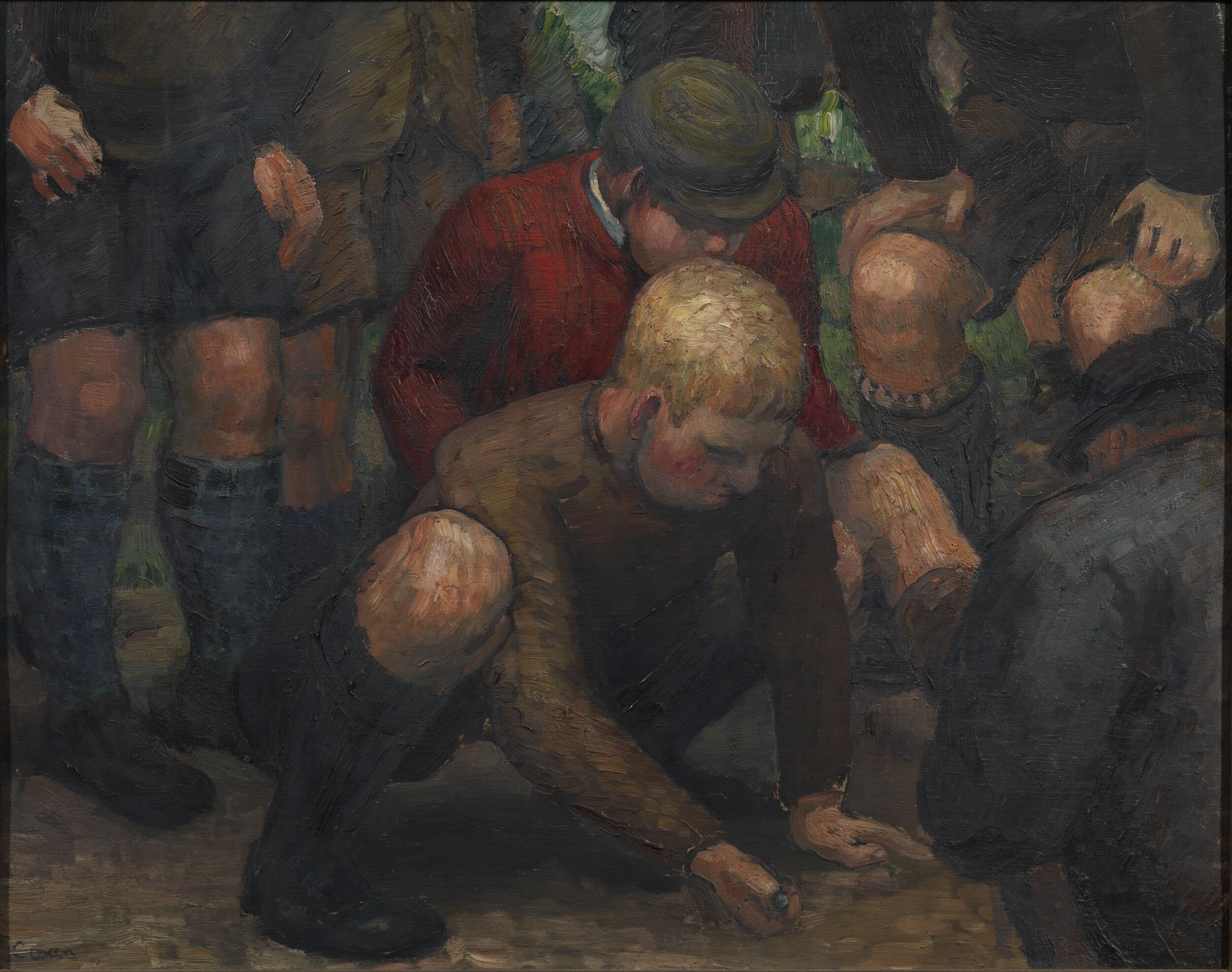 Playing Marbles by Raymond Coxon