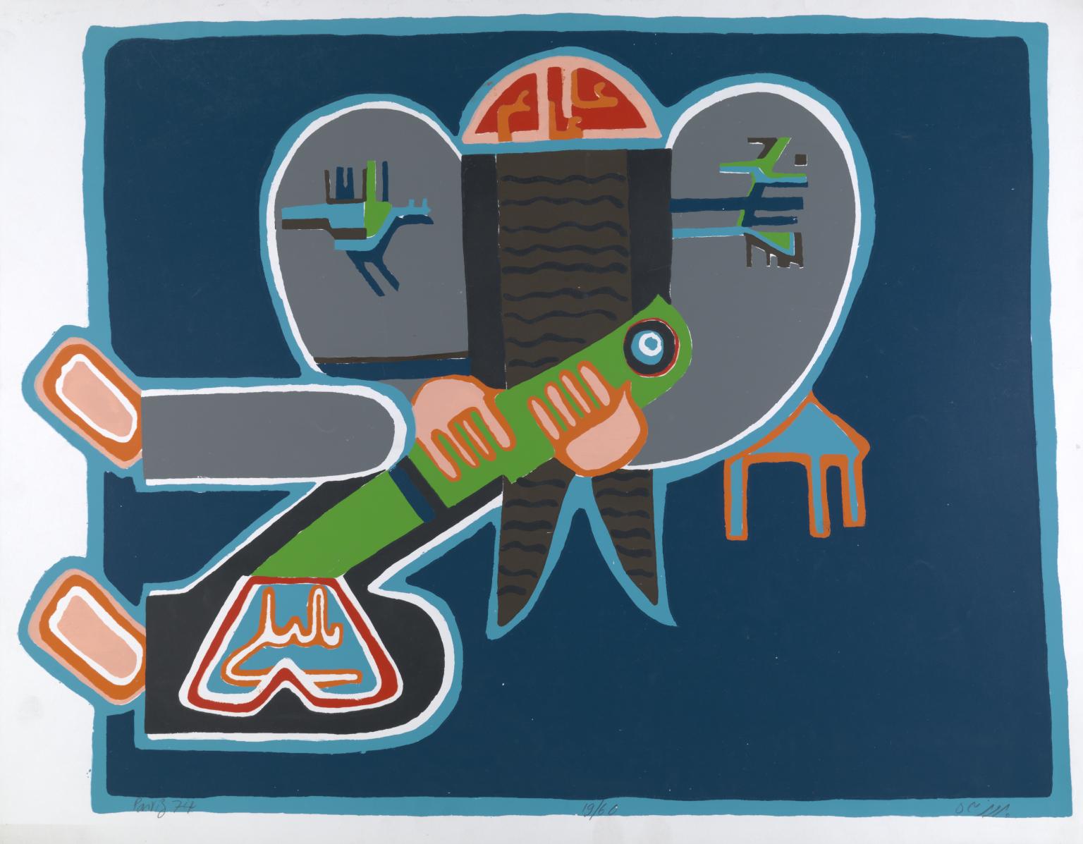 Poet and Bird by Parviz Tanavoli