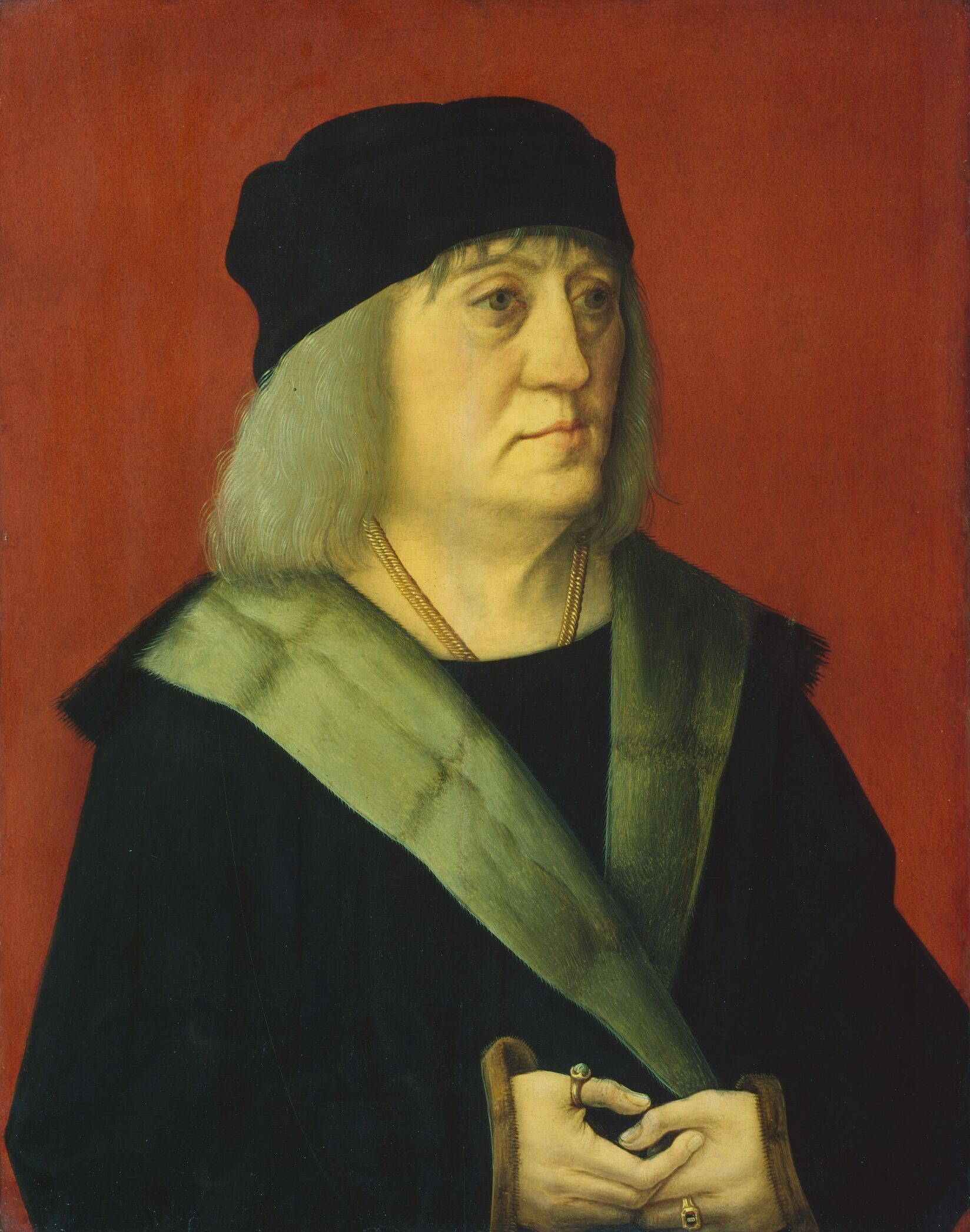 Portrait of Doctor Johann Wespach (recto)Coats of arms of Wespach and Ungelter families (verso) by Attributed toMaster of Ulm (Artists)act.1500 (Life dates)