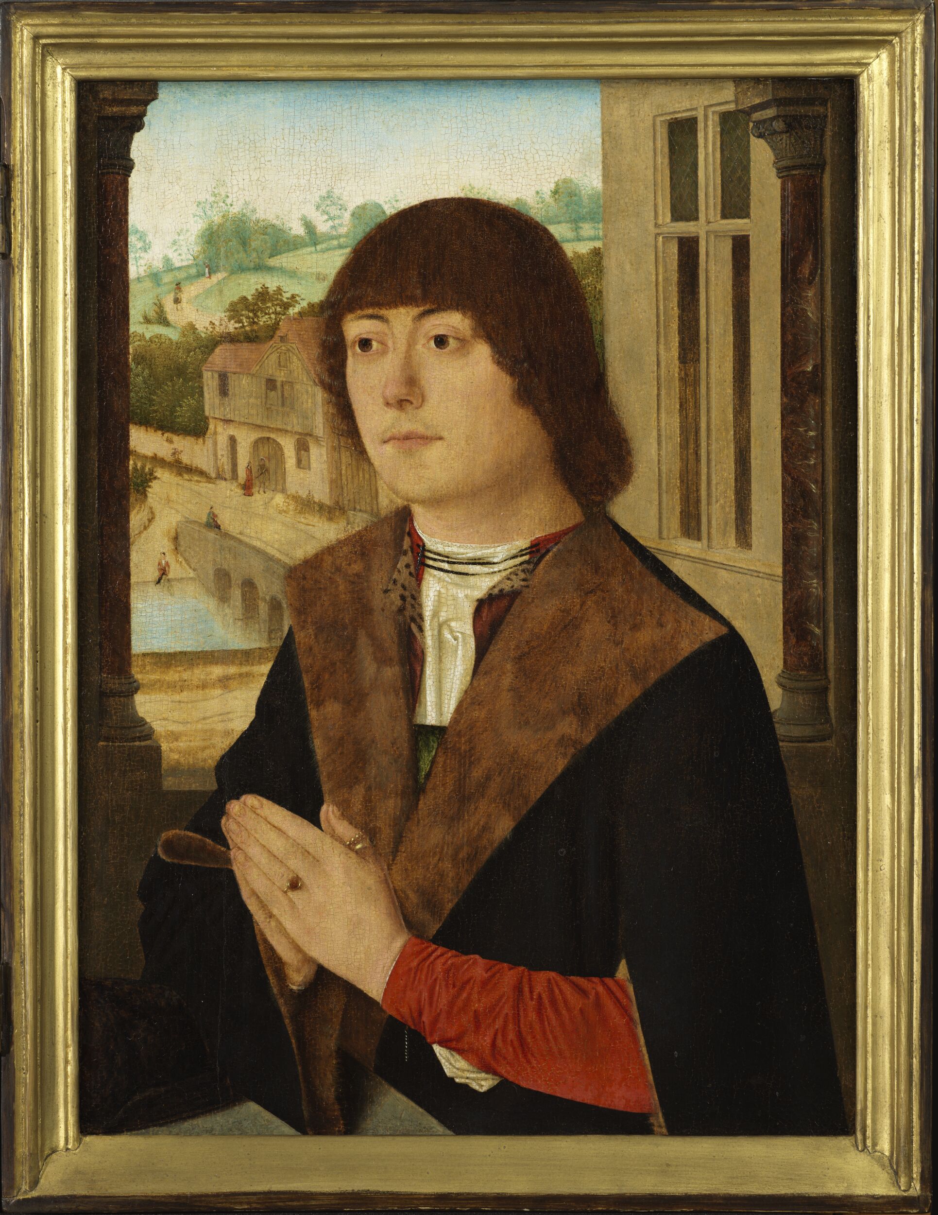 Portrait of a Donor (right hand panel of a diptych) by Flanders (Bruges) 16th century