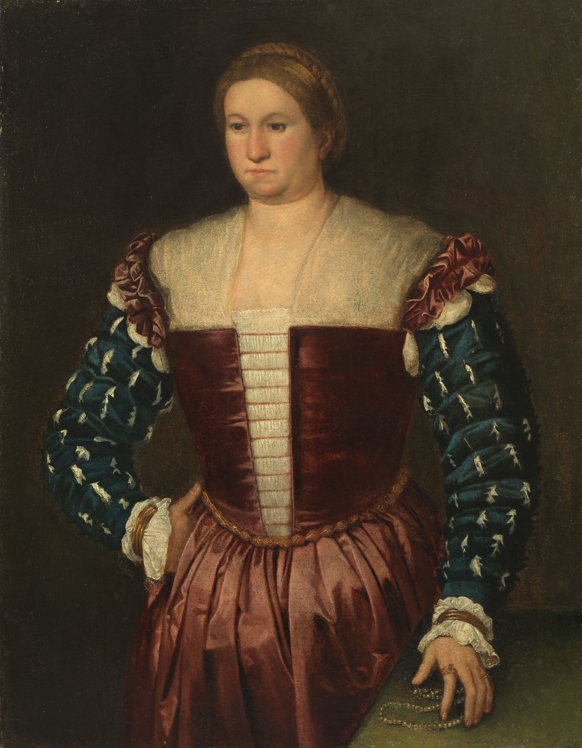 Portrait of a Lady by Attributed toBernardino Licinio (Artists)c.1489-a.1565 (Life dates)