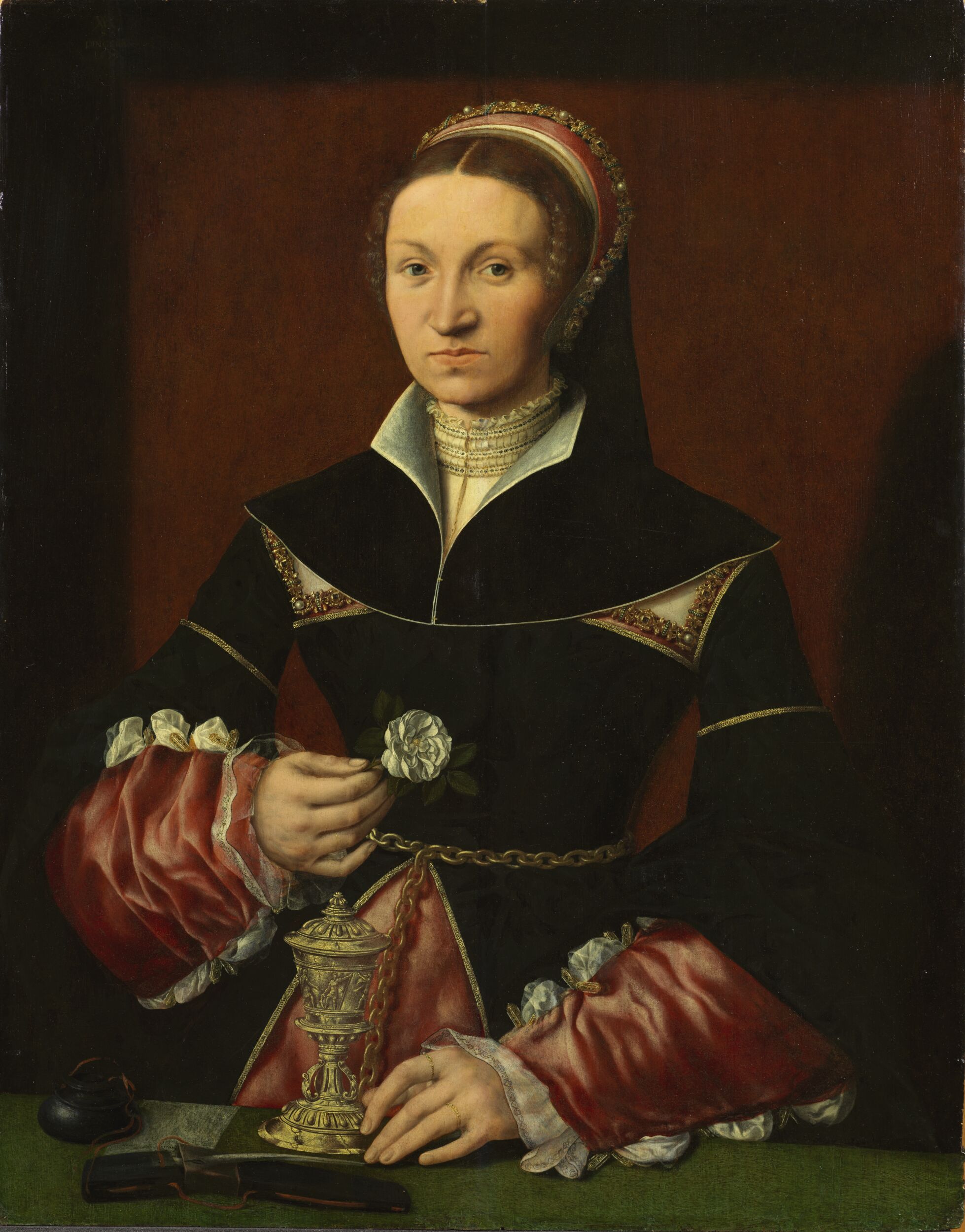 Portrait of a Lady by Master A.W. (Artists)active from 1536 (Life dates)