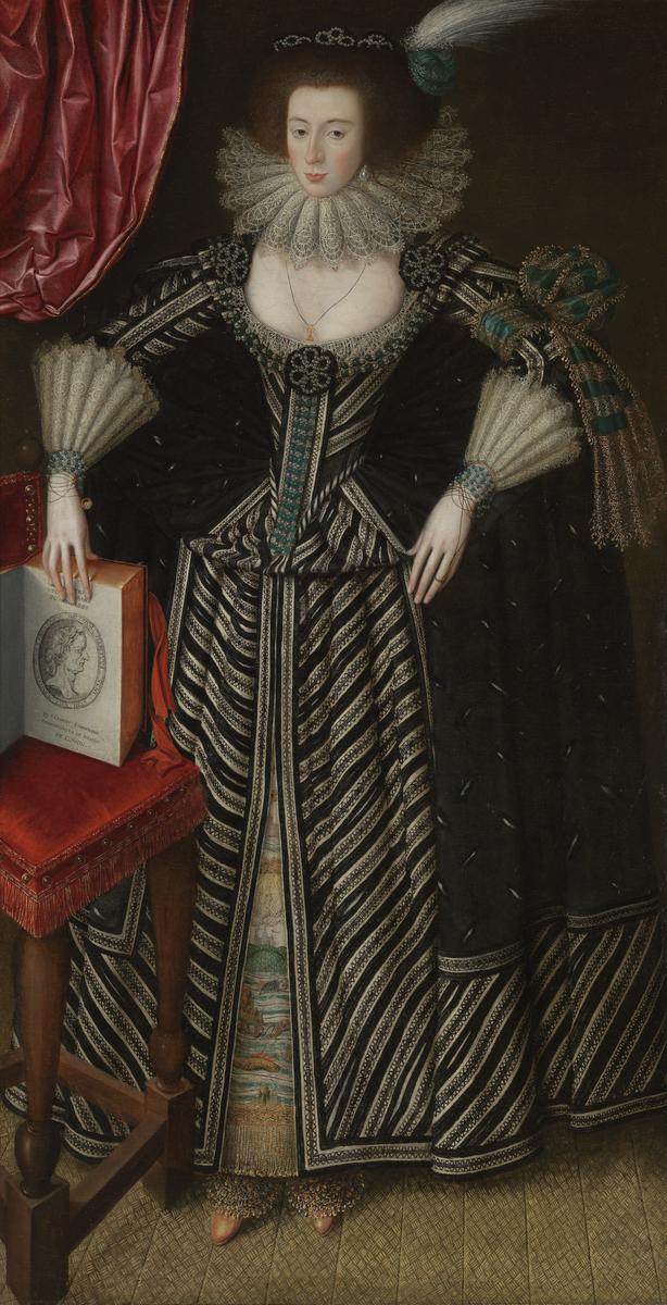 Portrait of a Lady, probably Mrs Clement Edmondes by Unknown artist, Britain