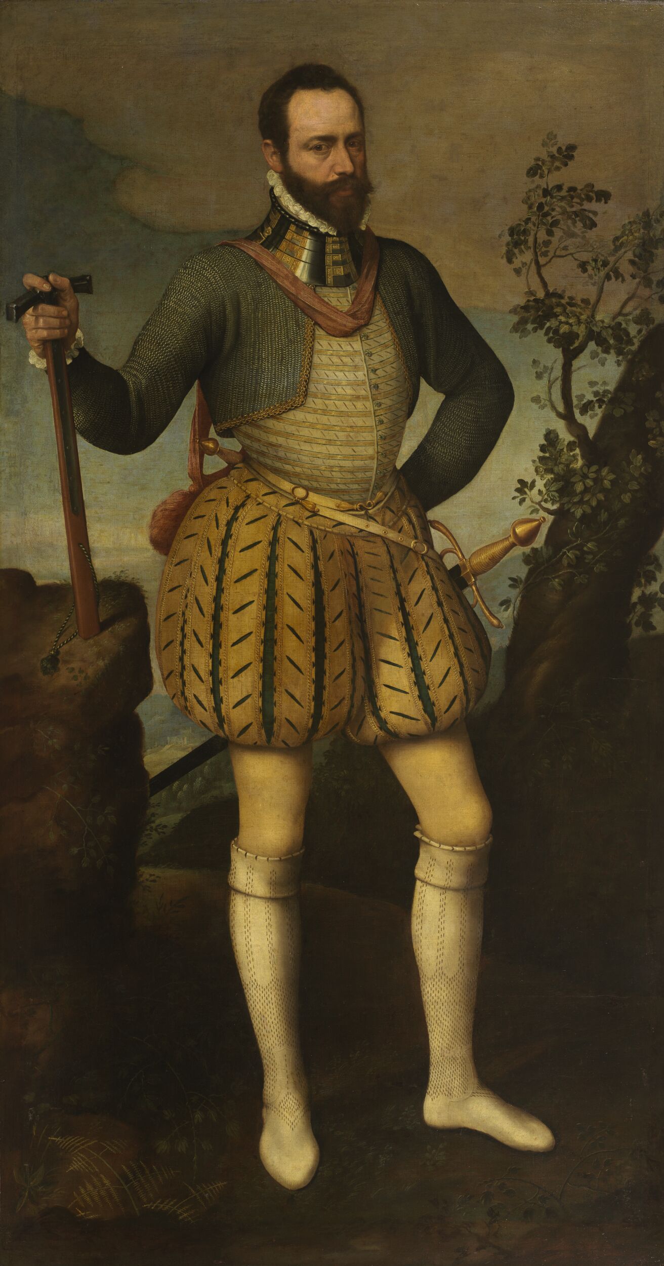 Portrait of a Man in Armour (possibly Emmanuel Filibert, Duke of Savoy) by Italy (North) 16th century
