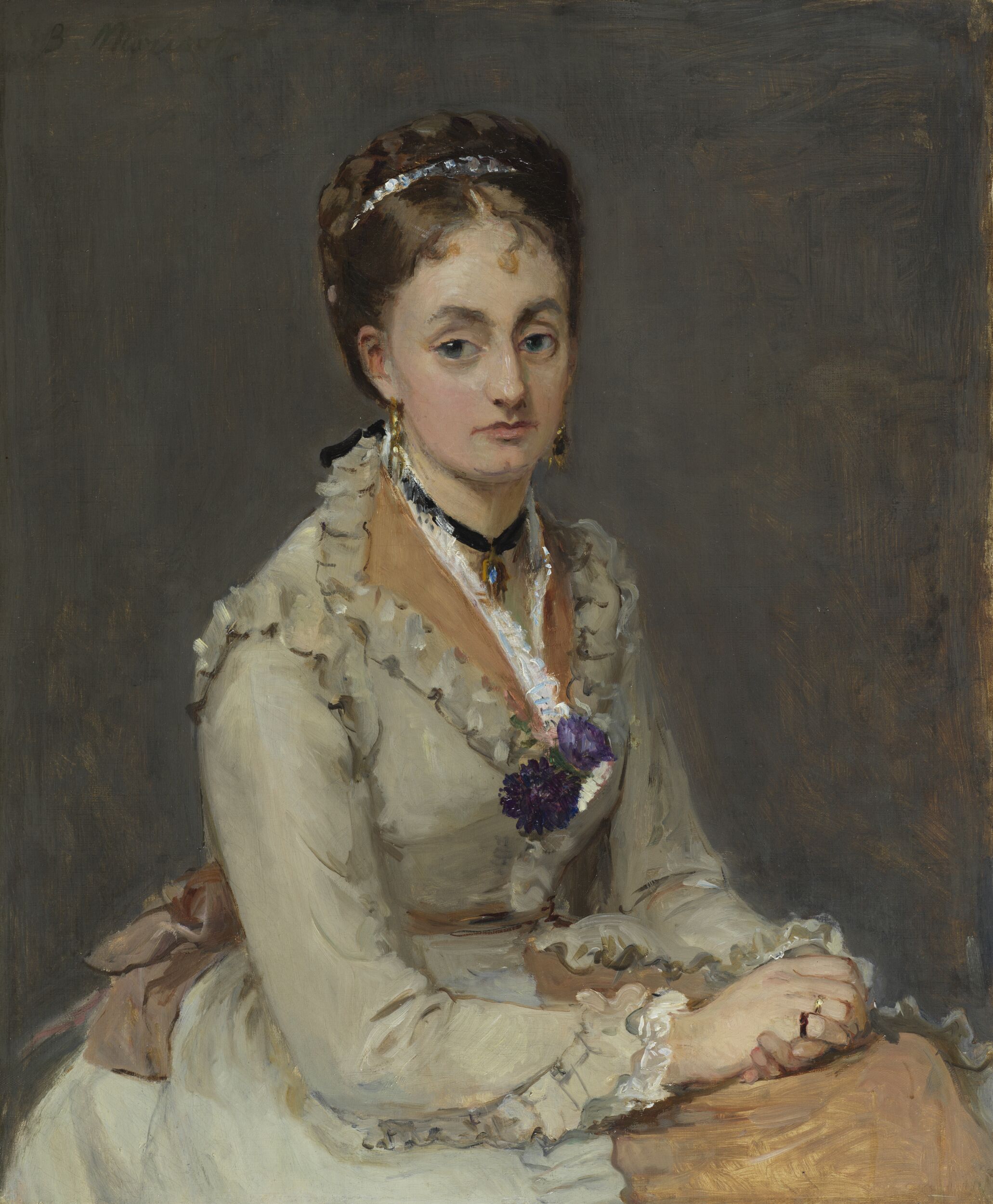 Portrait of a WomanFormerly entitled 'Portrait of the Artist's Sister, Mme Edma Pontillon(?)' by Berthe Morisot