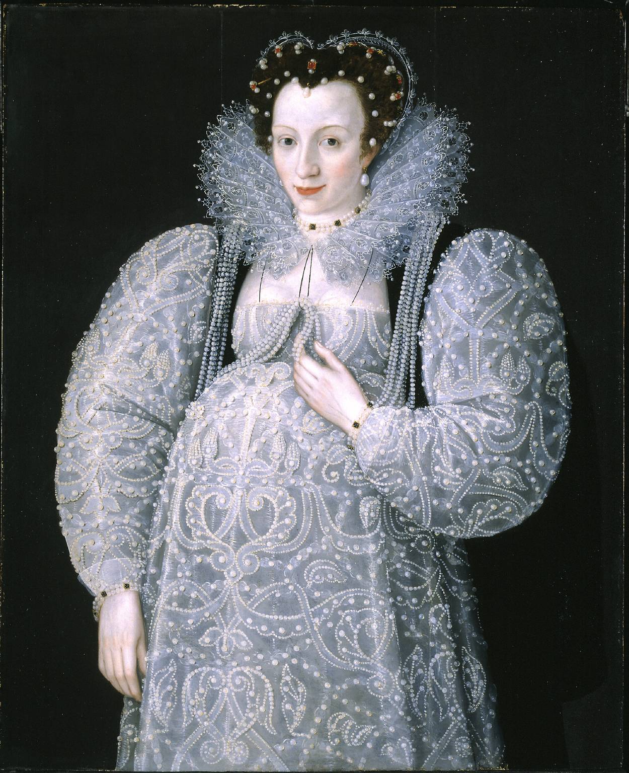 Portrait of an Unknown Lady by attributed to Marcus Gheeraerts II