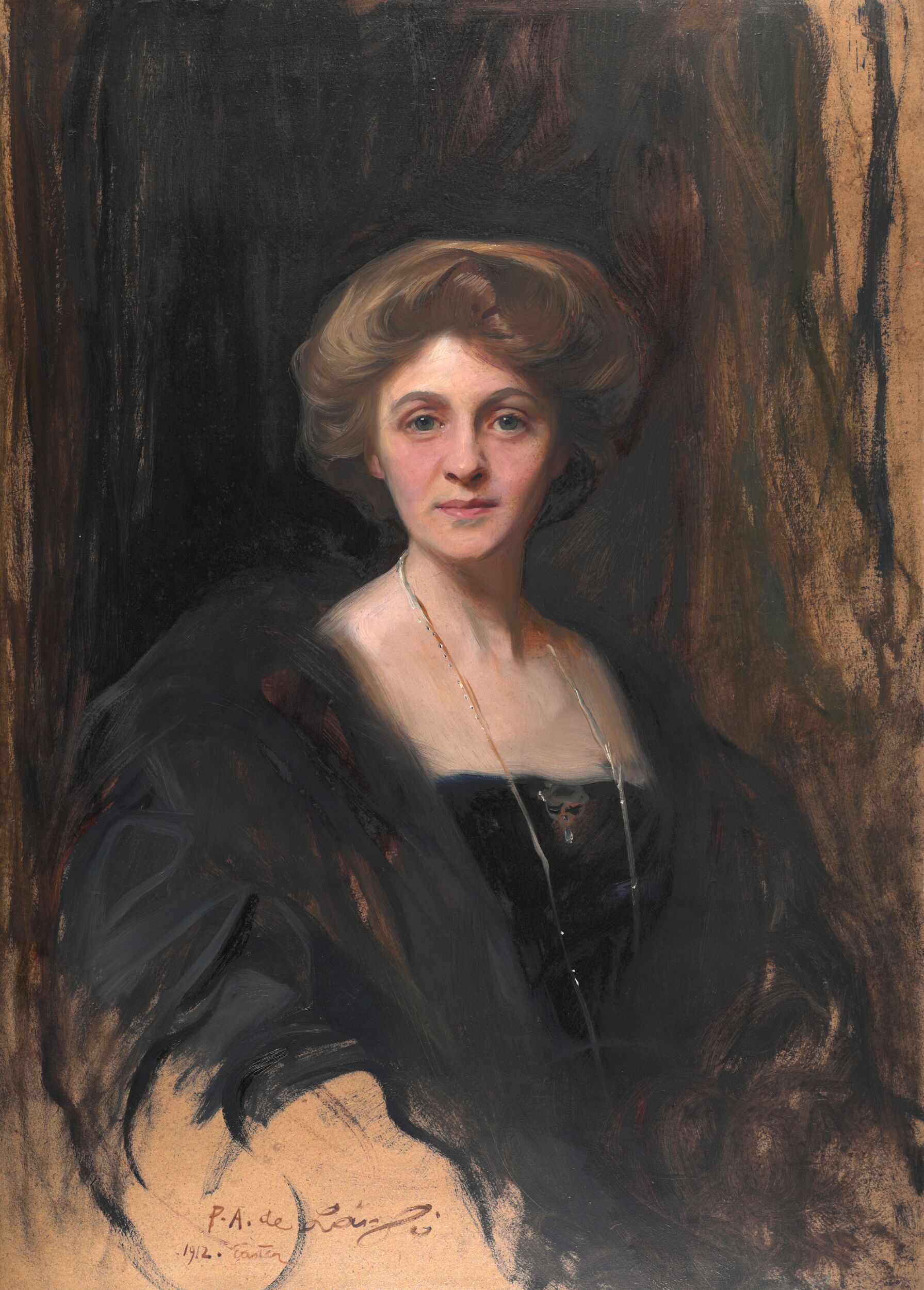 Portrait of the Viscountess Lee of Fareham (recto)Sketch for Portrait of the Viscountess Lee of Fareham (verso) by Philip Alexius de László