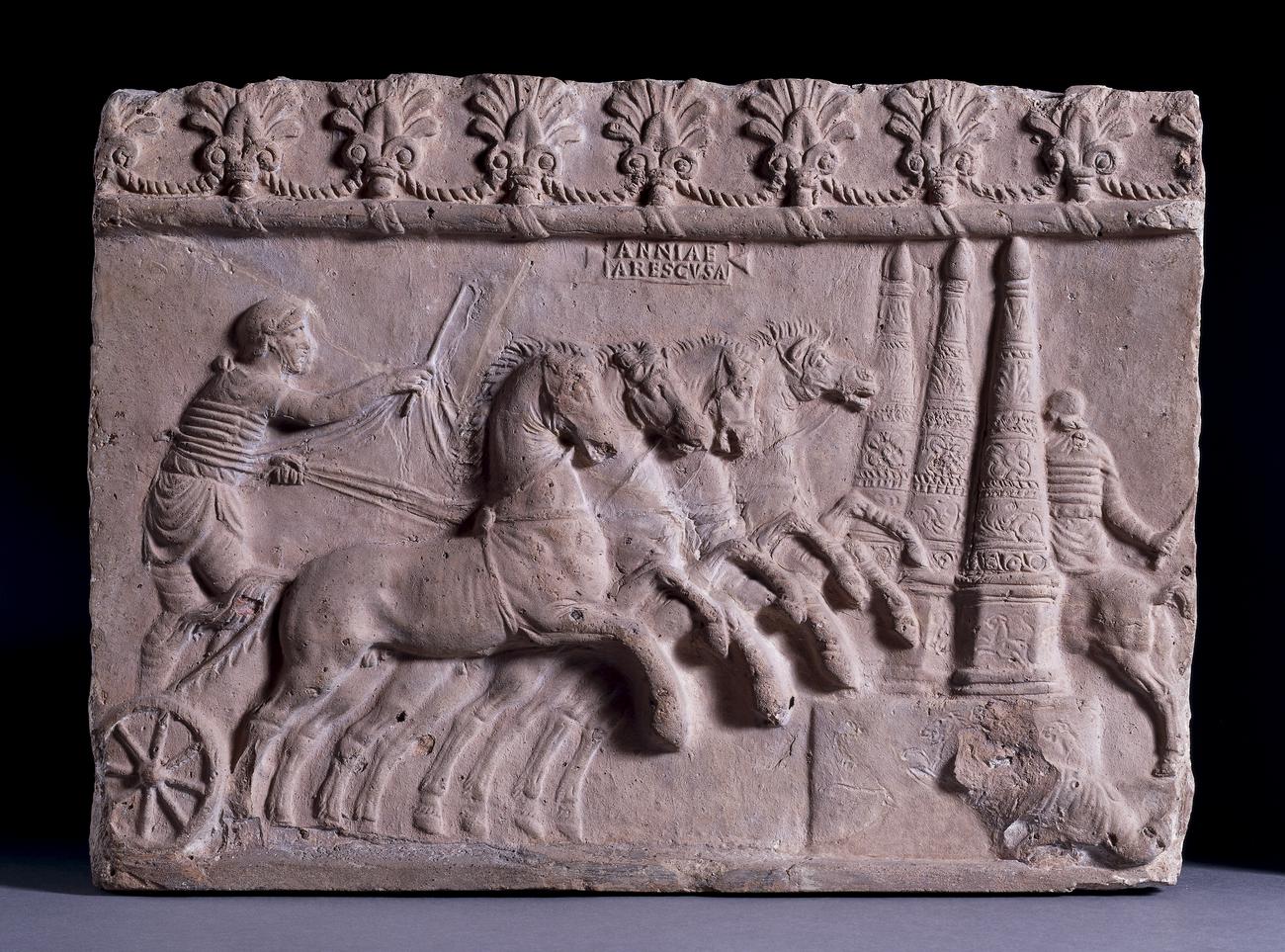 Relief of a chariot race