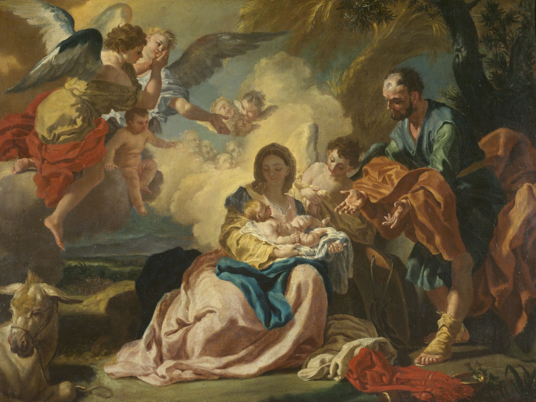 Rest on the Flight into Egypt by Francesco de Mura (Artists)