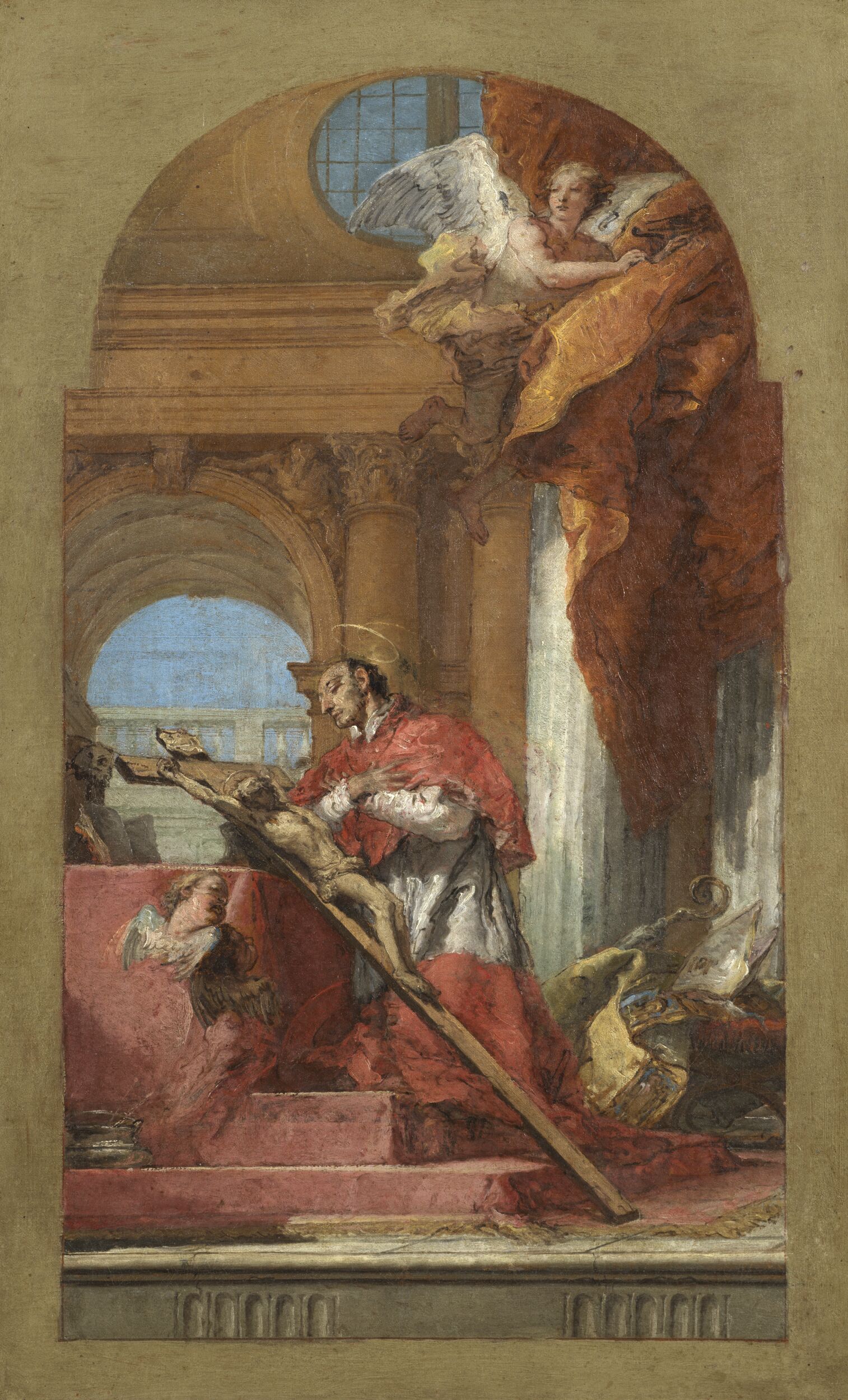 Saint Charles Borromeo Meditating on the Crucifix by Giovanni Battista Tiepolo