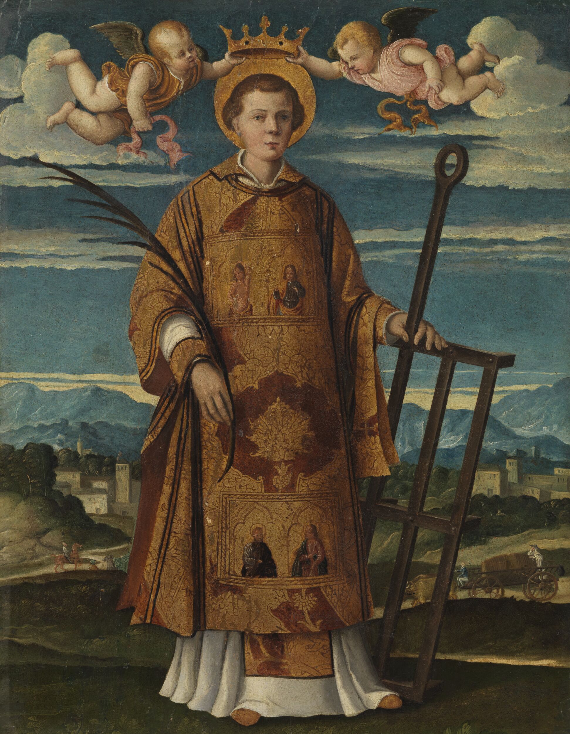 Saint Lawrence by Girolamo da Santacroce (Artists)born, died 1556 (Life dates)