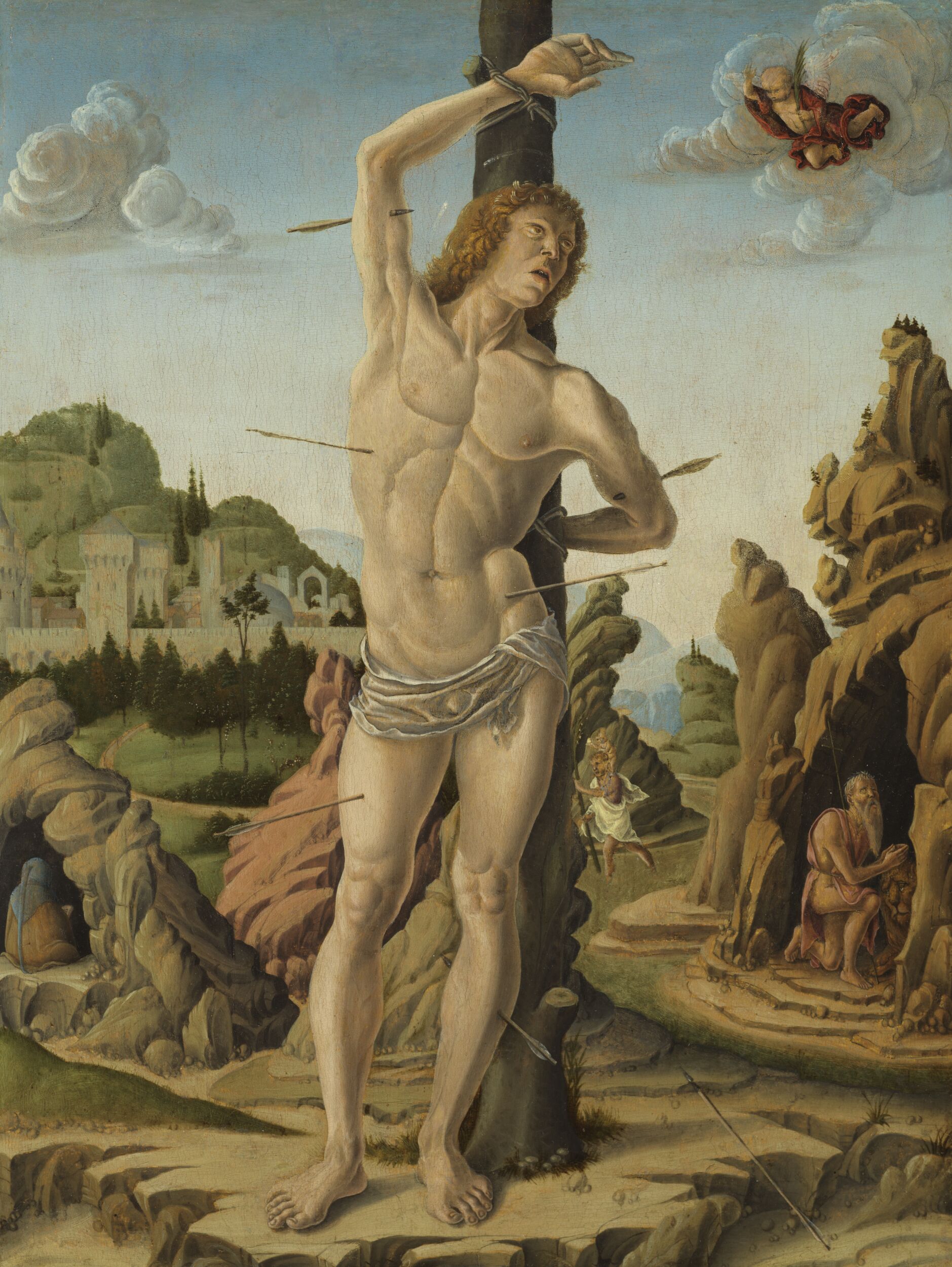 Saint Sebastian in a Rocky Landscape by Marco Zoppo (Artists)