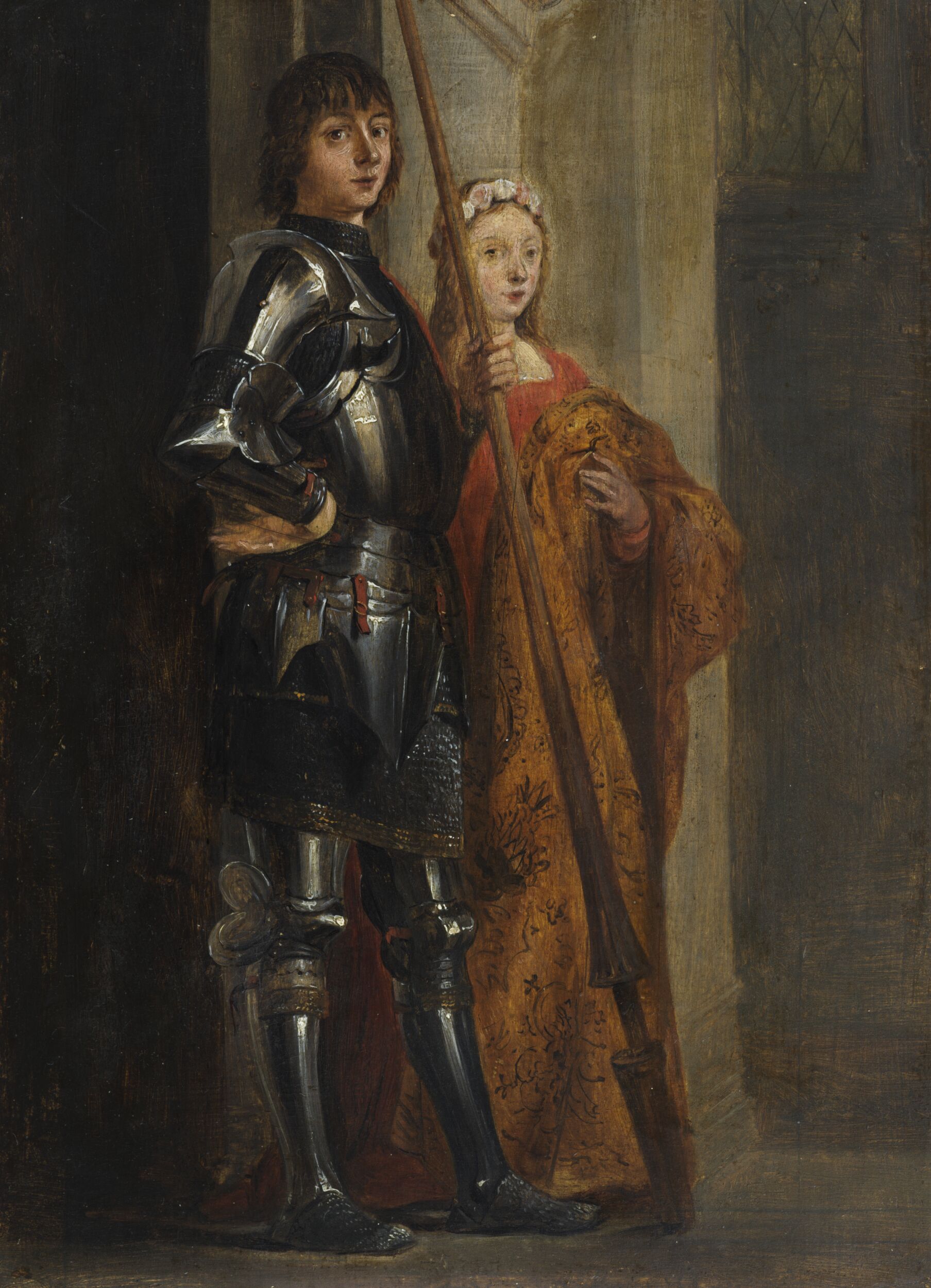Saints George and Cecilia, (after Antonello da Messina, around 1430–1479) by David Teniers II