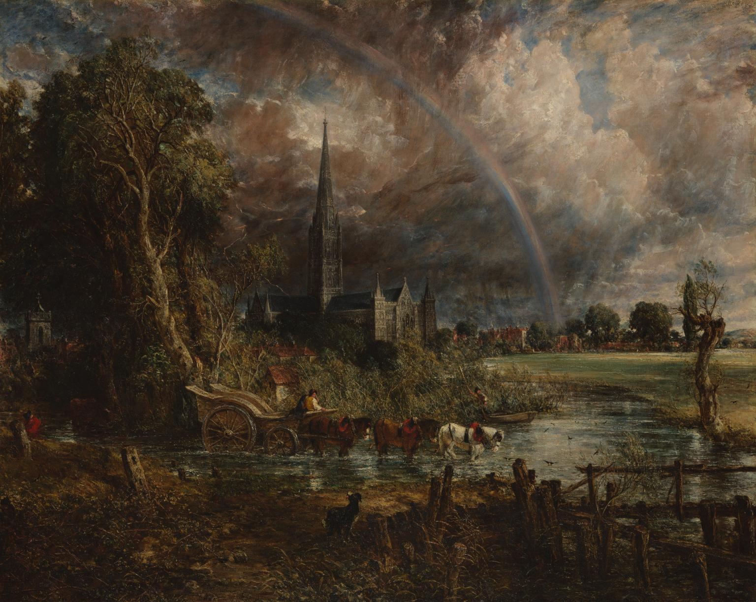 Salisbury Cathedral from the Meadows by John Constable