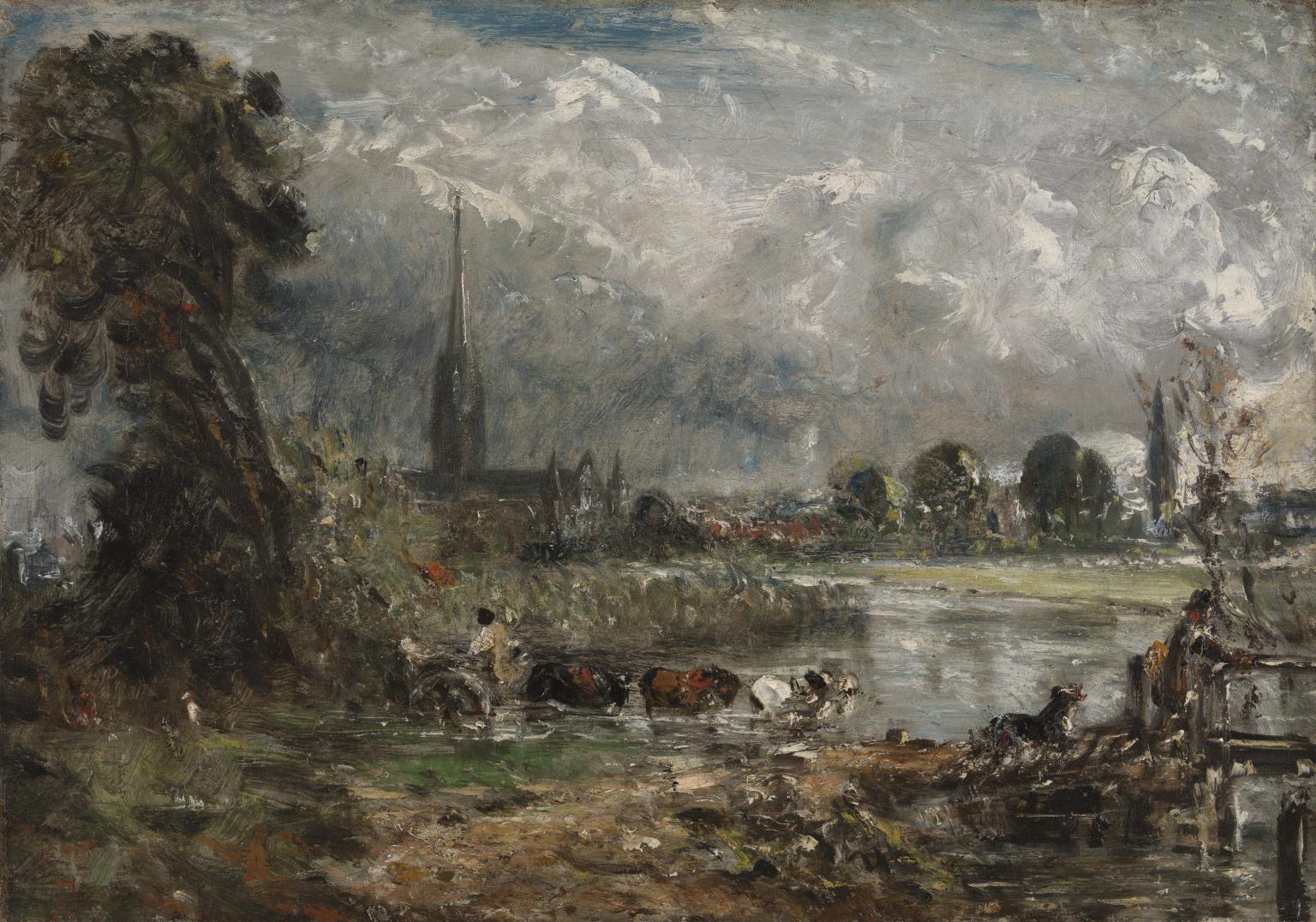 Salisbury Cathedral from the Meadows by John Constable