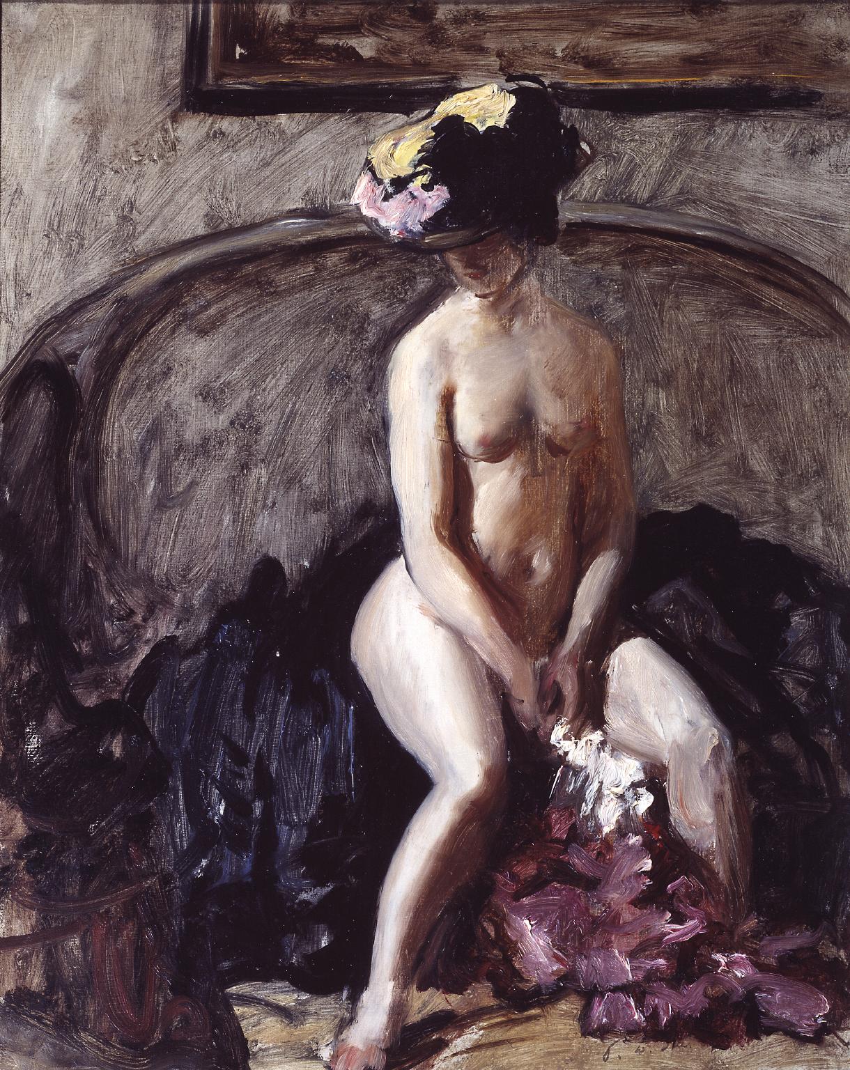 Seated Nude: The Black Hat by Philip Wilson Steer
