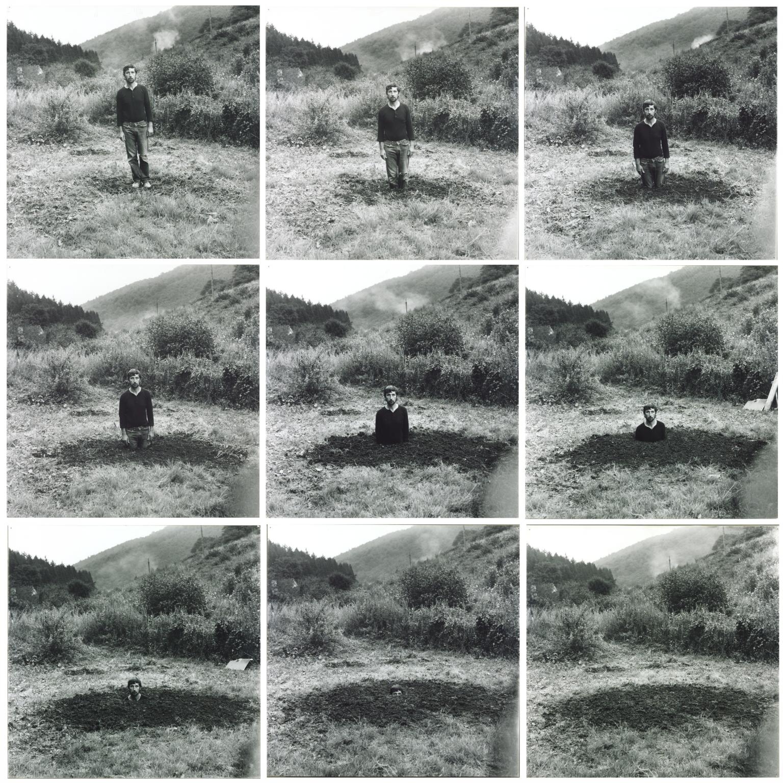 Self-Burial (Television Interference Project) by Keith Arnatt