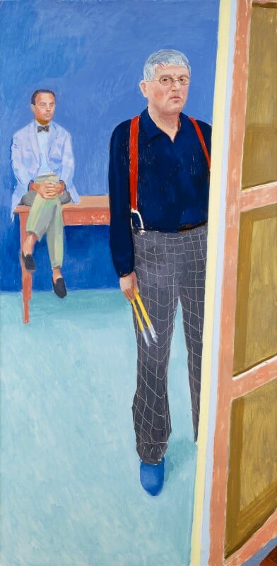 'Self-Portrait with Charlie' (David Hockney; Charles Dare Scheips) by David Hockney