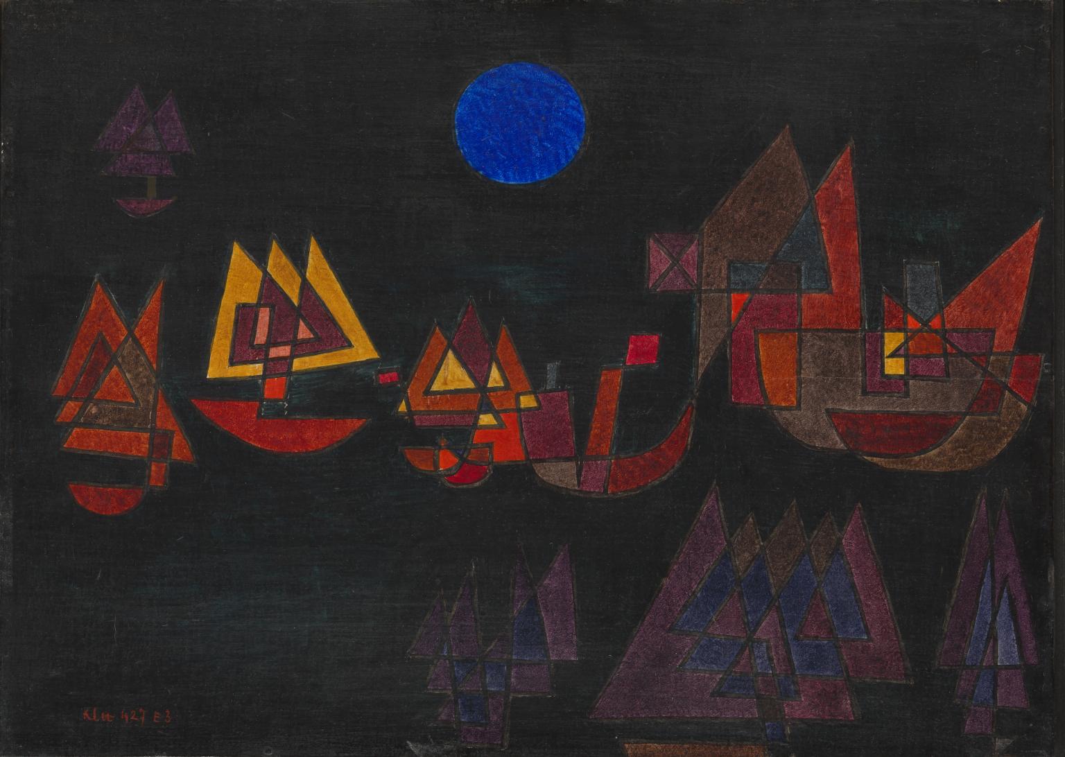 Ships in the Dark by Paul Klee
