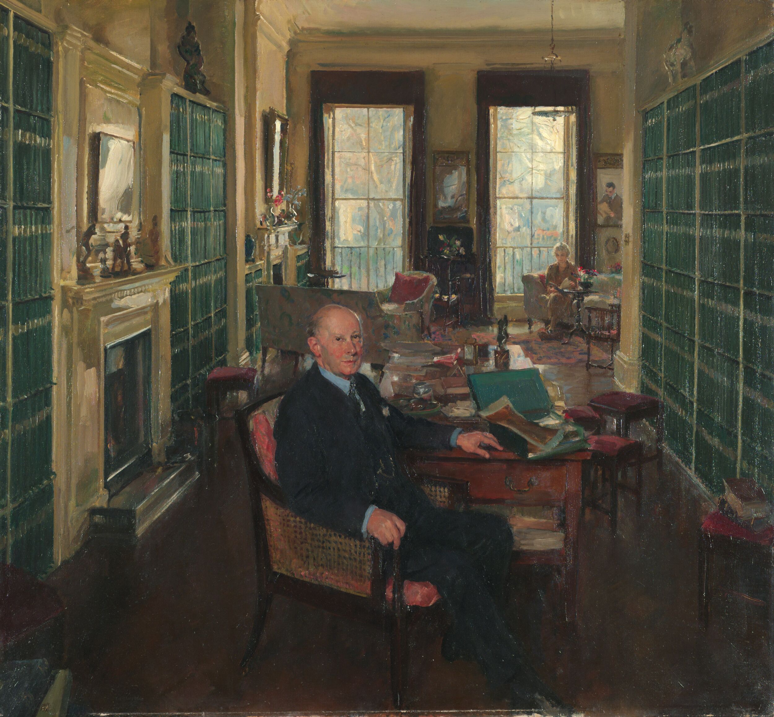 Sir Robert Witt in his Library at 32 Portman Square by Thomas Cantrell Dugdale (Artists)