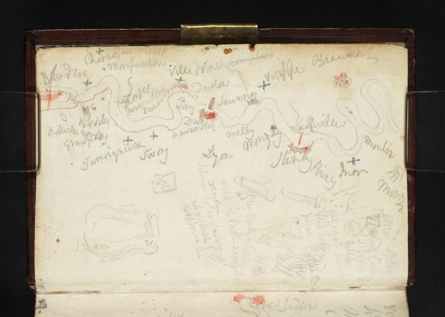 Sketch Map of the Meuse between Verdun and Mouzon; Other Notes and Sketches by Joseph Mallord William Turner