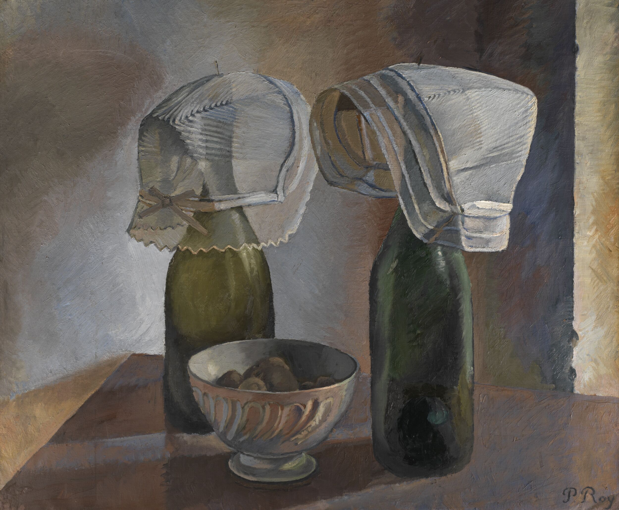 Still Life with Bottles and Breton Bonnets by Pierre Roy (Artists)