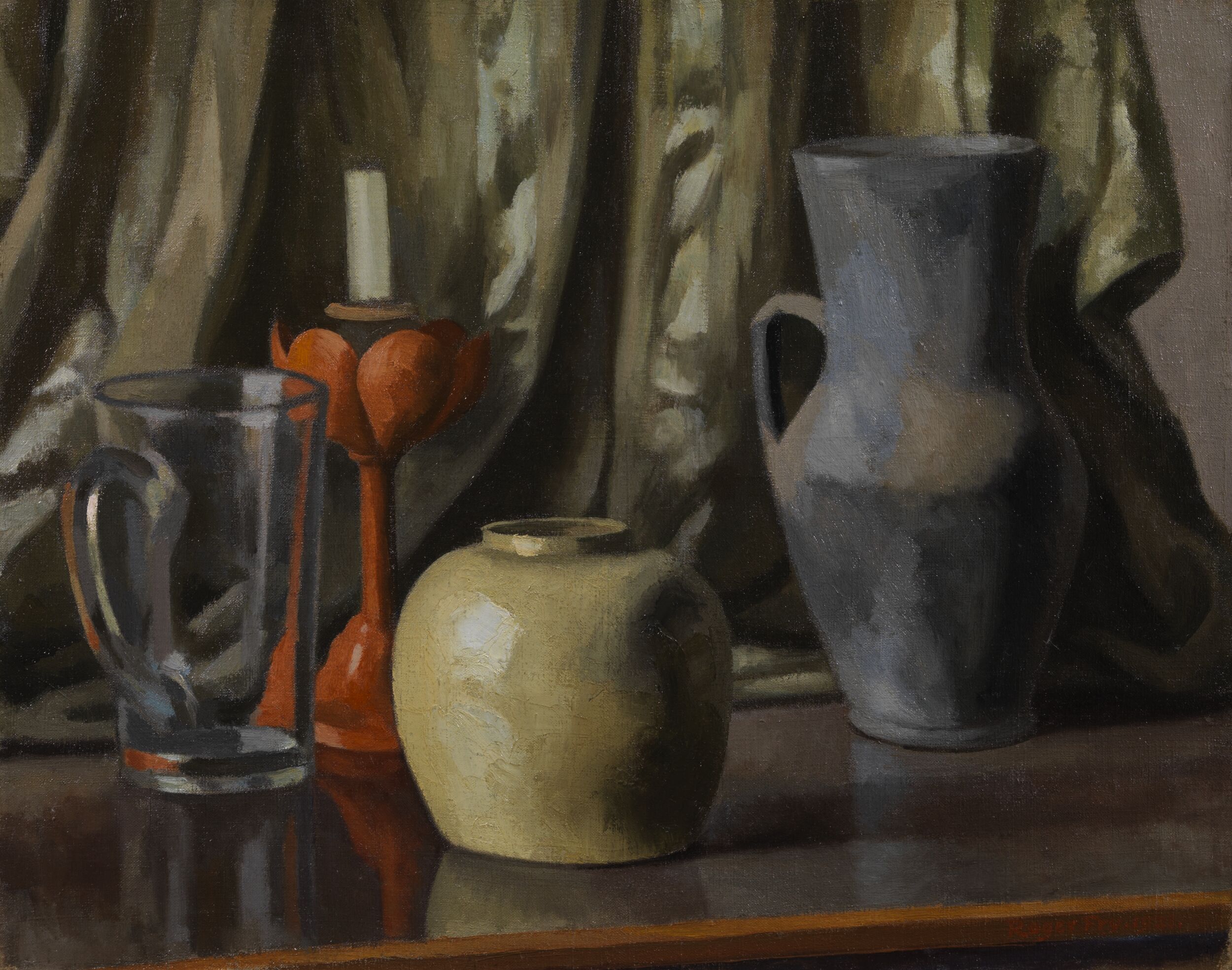 Still Life with Candle and Earthenware Pots by Roger Eliot Fry