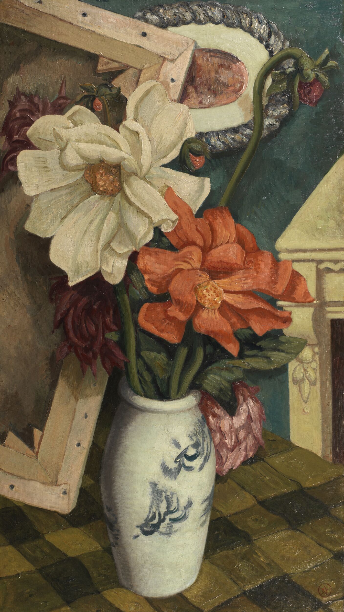 Still Life with Dahlias by John Joseph Wardell Power (Artists)