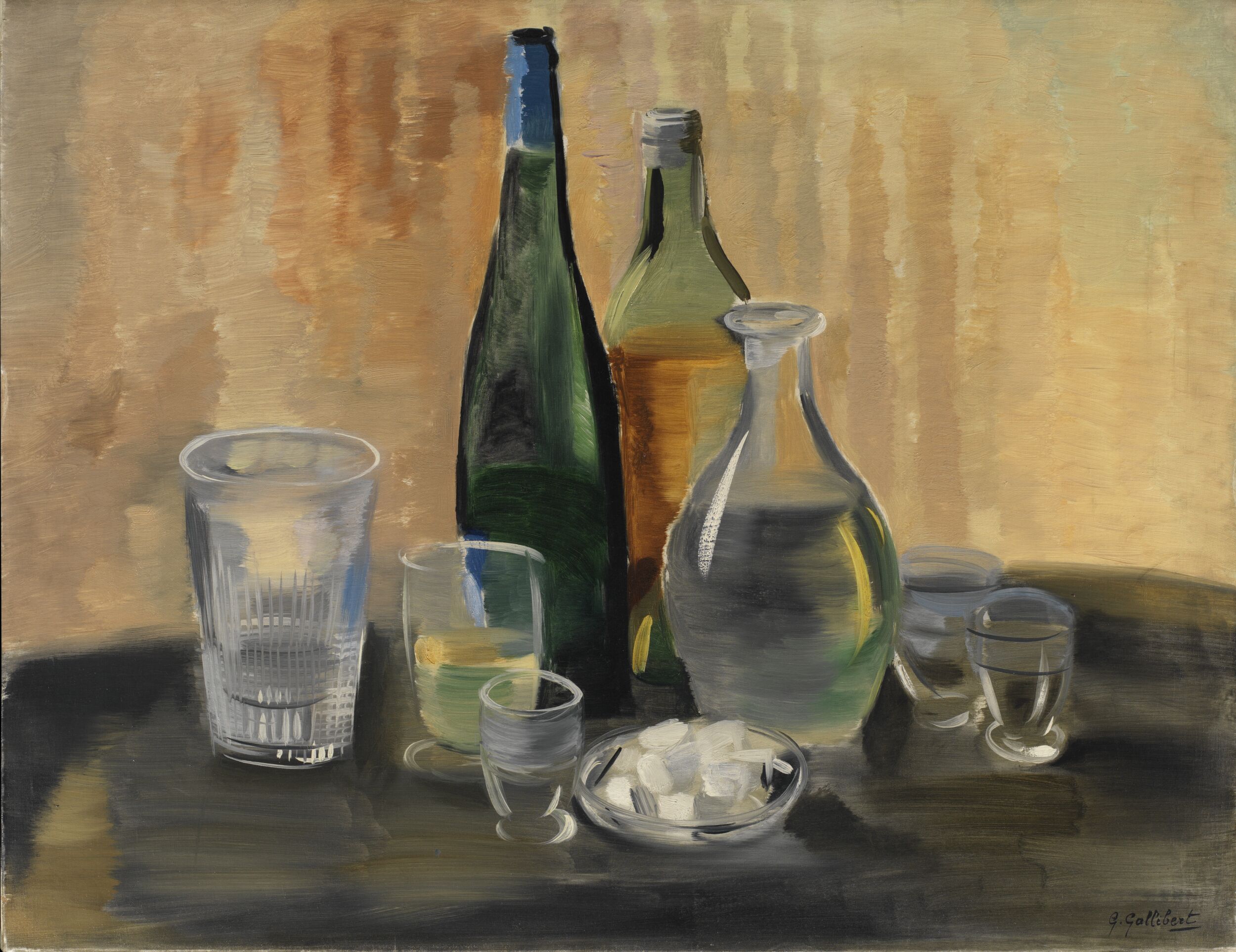 Still Life with Glass Objects by Geneviève Marie Gallibert