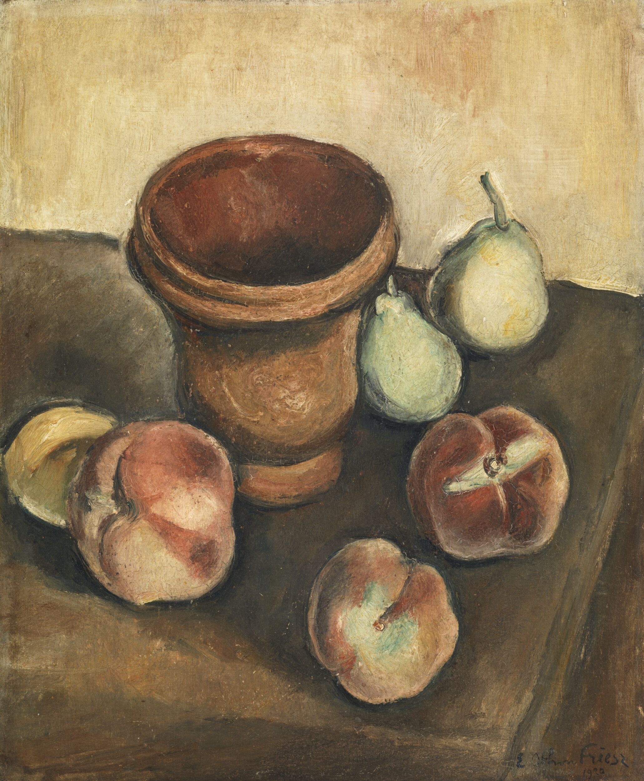 Still Life with Peaches and Pears by Othon Friesz
