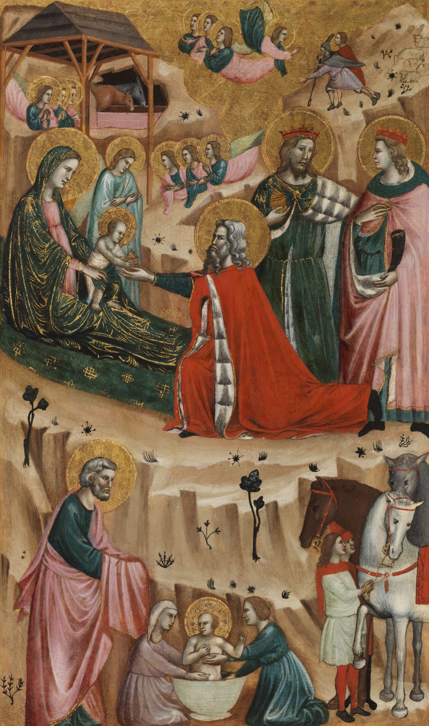 The Adoration of the Magi by Giovanni Baronzio (Artists)op.1345 d. bef.1362 (Life dates)