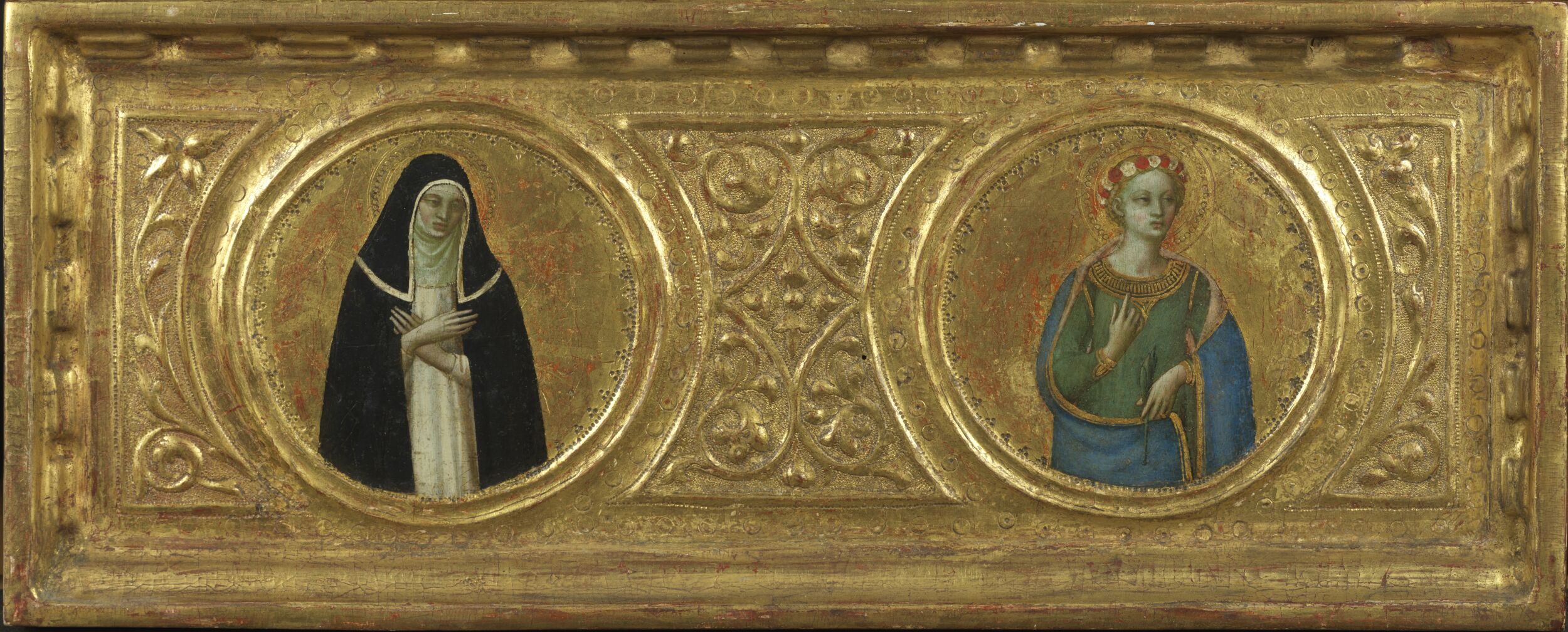 The Blessed Margaret and Saint Cecilia (left panel) by Fra Angelico