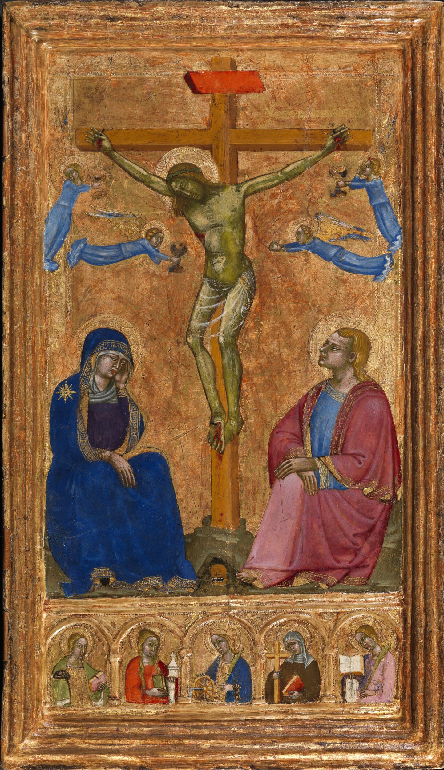 The Crucifixion with the Virgin Mary and Saint John by Attributed toItaly (Ferrara or Bologna) 14th century (Artists)